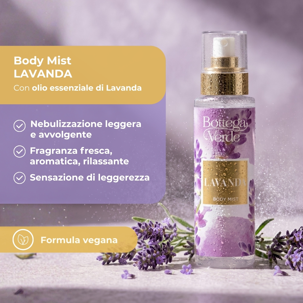Lavanda - Body mist con olio essenziale di Lavanda