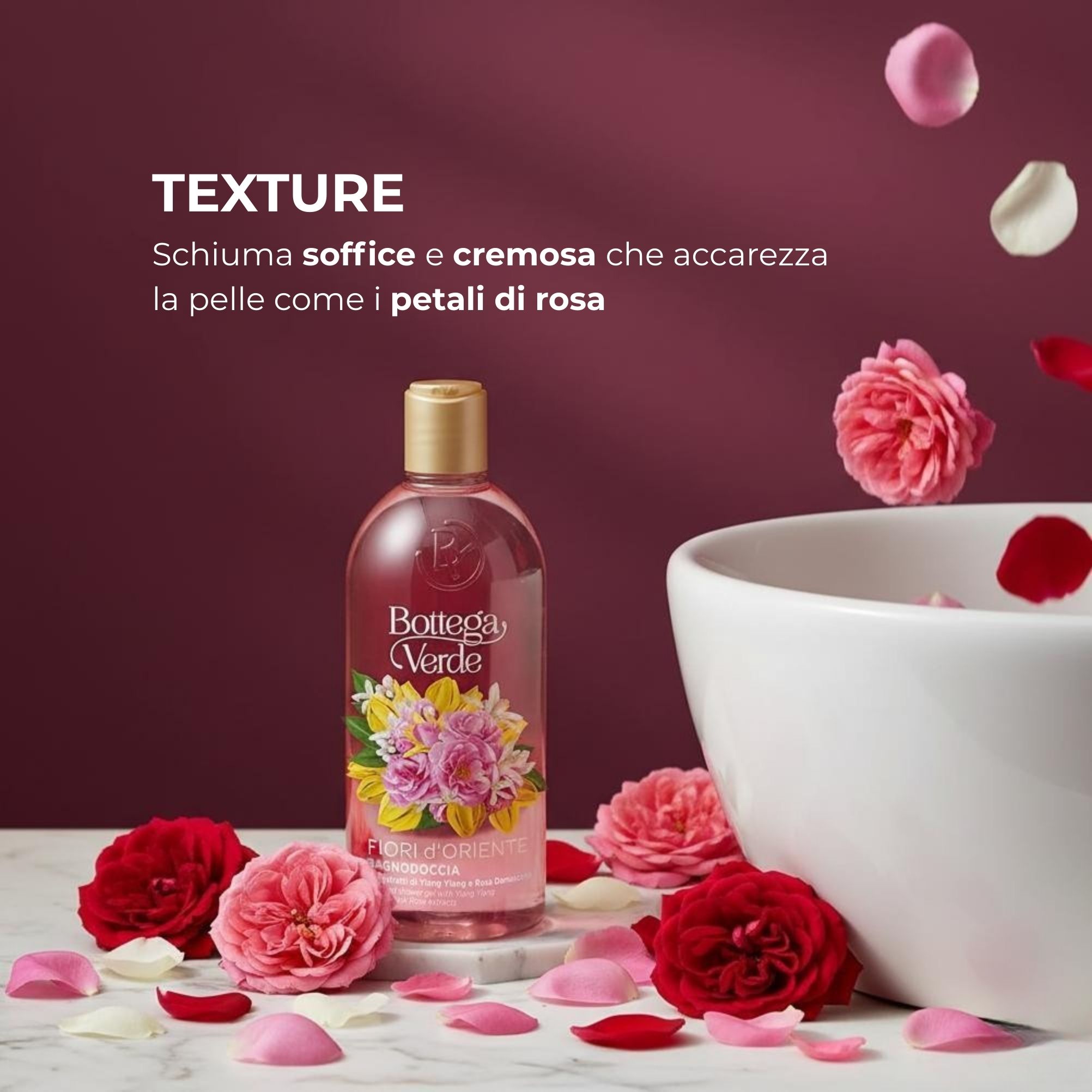 Fiori d'Oriente - Bagnodoccia con estratti di Ylang Ylang e Rosa damascena