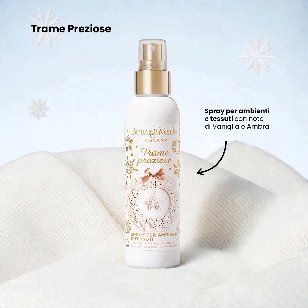 Trame preziose - Spray per ambienti e tessuti - con note di Vaniglia e Ambra