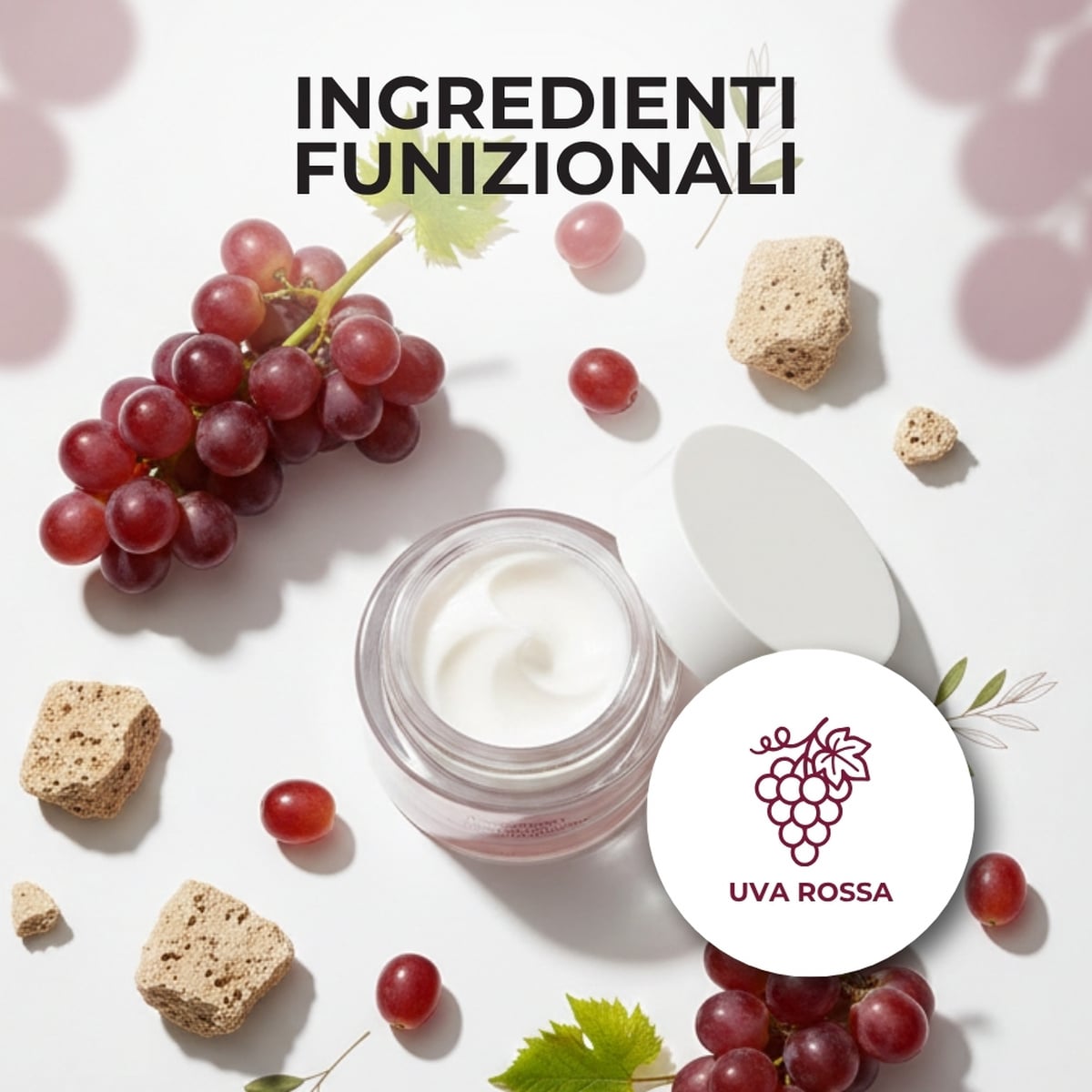 Uva Preziosa - Crema viso antiossidante idratante con estratto iperfermentato di Uva rossa di Tenuta Massaini  - pelli normali