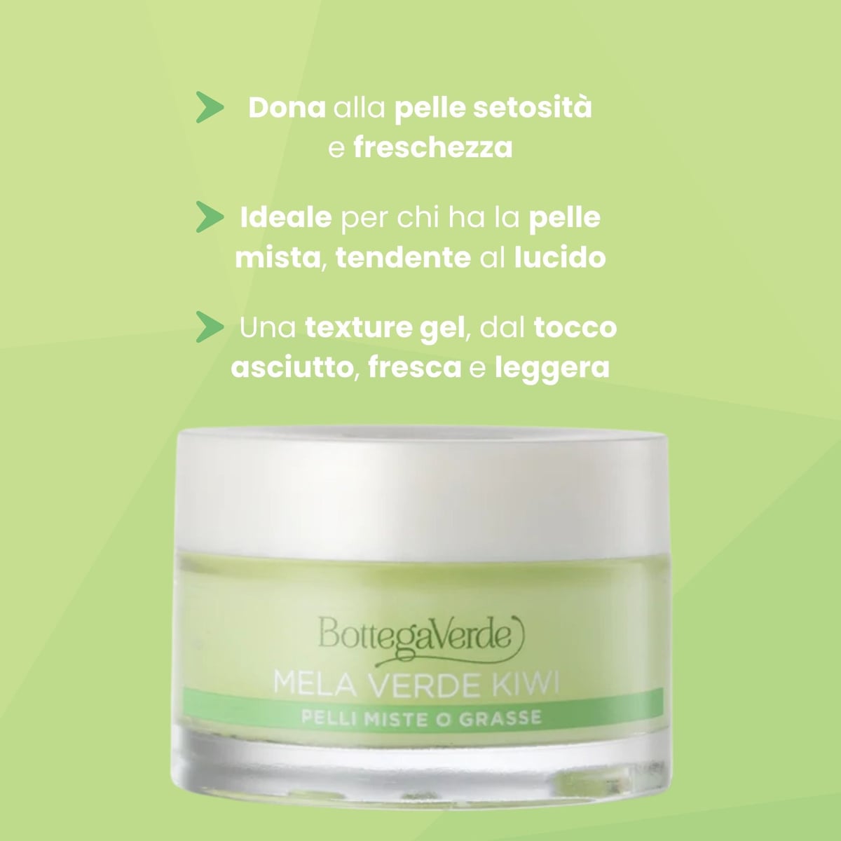 Estratti di bellezza - Crema gel - Mela verde e Kiwi - idrata opacizza - pelli miste o grasse