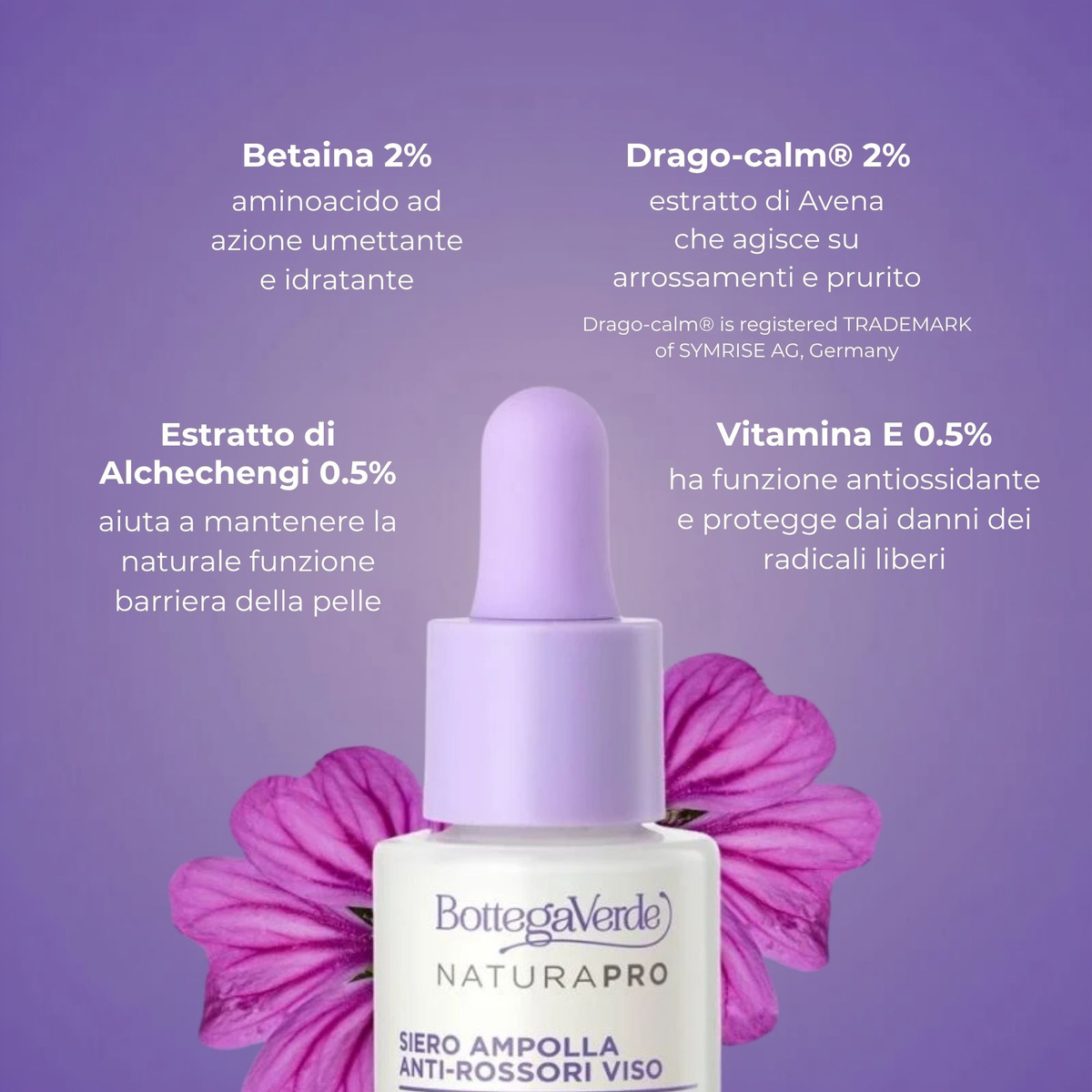 Siero ampolla anti-rossori - concentrato viso - con 5% Anti-redness complex* e iperfermentato di Malva di Tenuta Bottega Verde - lenitivo