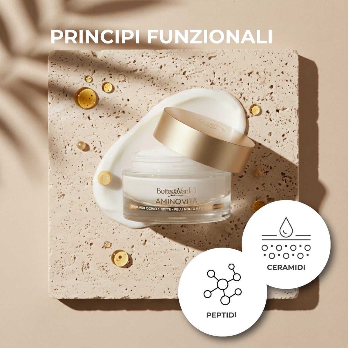 Aminovita - Crema viso giorno e notte - rughe profonde,azione globale* - con Pluridefence&reg; , Peptidi e Ceramidi vegetali  - pelli molto mature ed esigenti