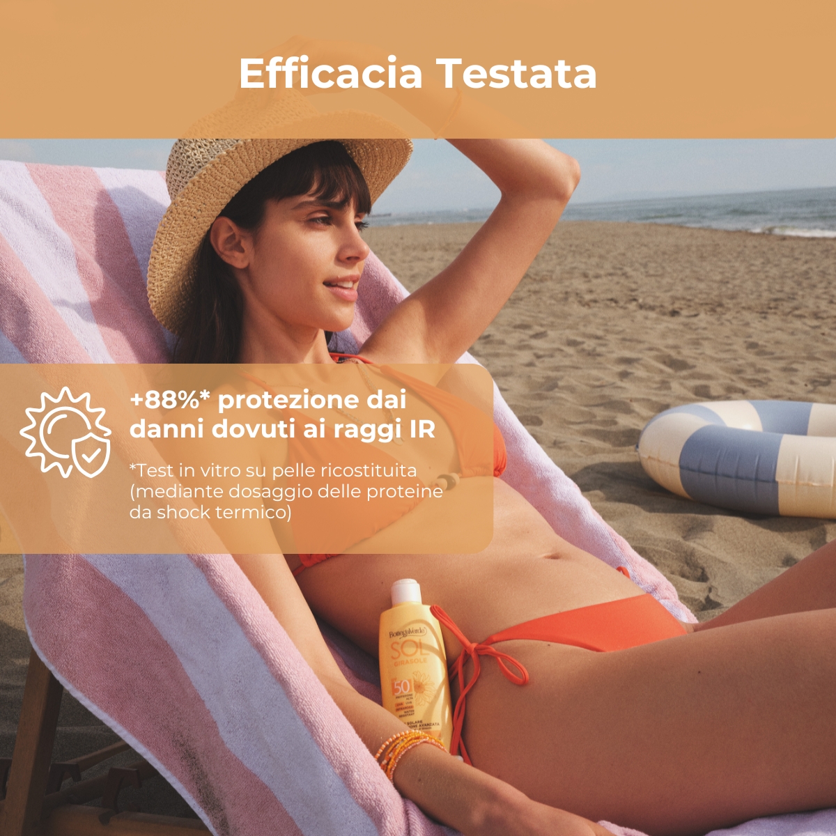 SOL Girasole - Latte solare - protezione avanzata - viso e corpo - con iperfermentato di Girasole di Tenuta Bottega Verde - PROTEZIONE ALTA SPF50 - INFRAROSSI - WATER RESISTANT