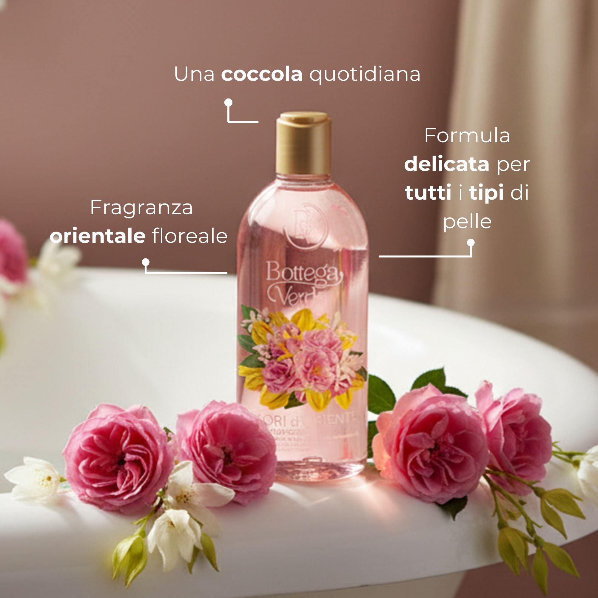 Fiori d'Oriente - Bagnodoccia con estratti di Ylang Ylang e Rosa damascena