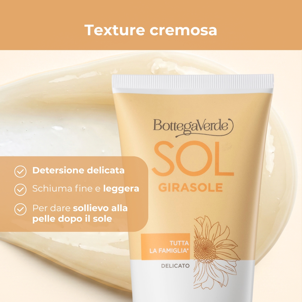 SOL Girasole - Bagnodoccia doposole - delicato- con iperfermentato di Girasole di Tenuta Bottega verde