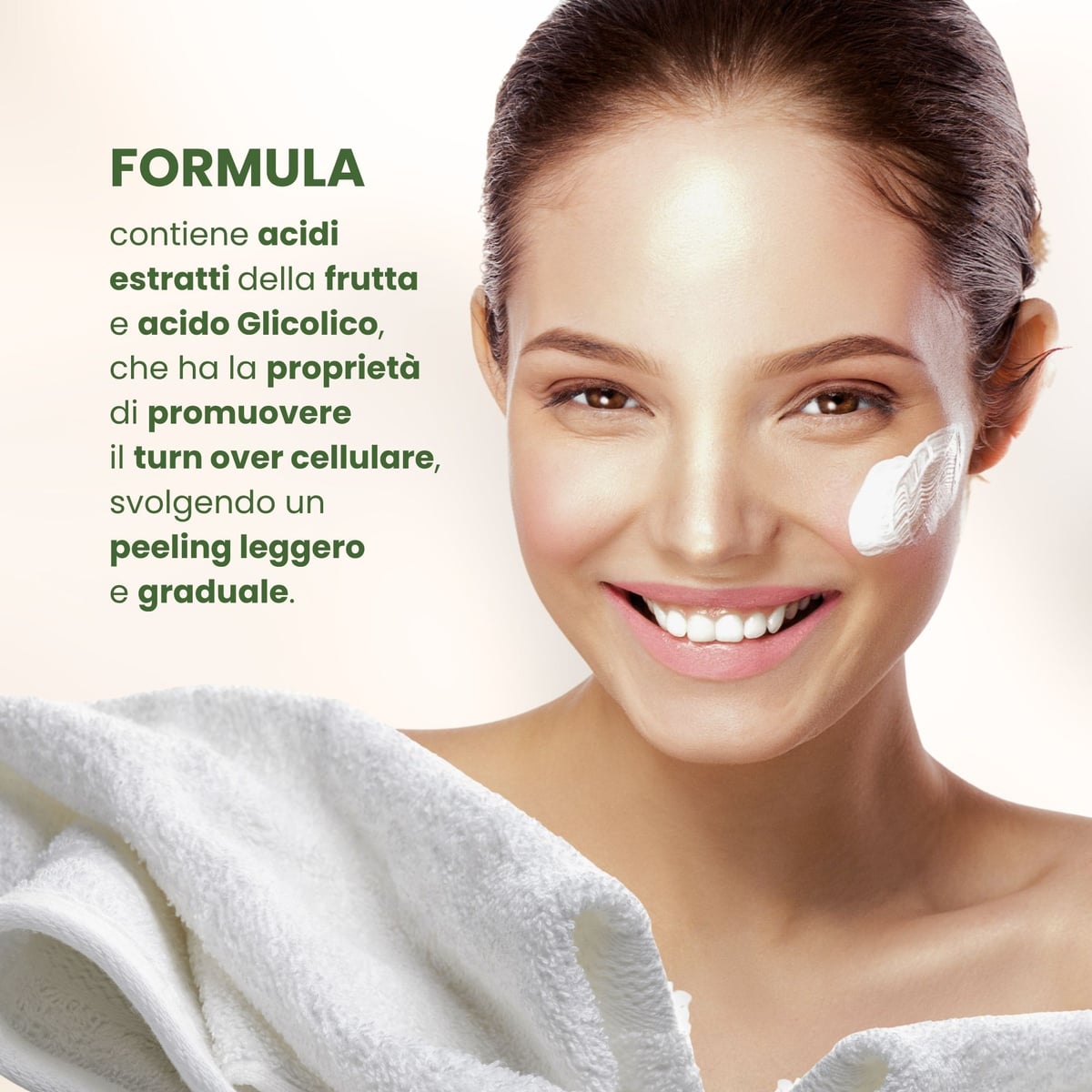 Estratti di bellezza '' Crema viso rinnovatrice - acido Glicolico estratti della Frutta '' perfeziona uniforma illumina - tutti i tipi di pelle