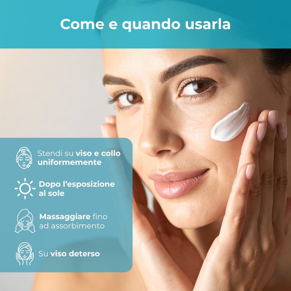 SOL Argan - Crema doposole viso - antiet&agrave; nutriente - con olio di Argan e Collagene vegetale - prolunga l'abbronzatura - tutti i tipi di pelle
