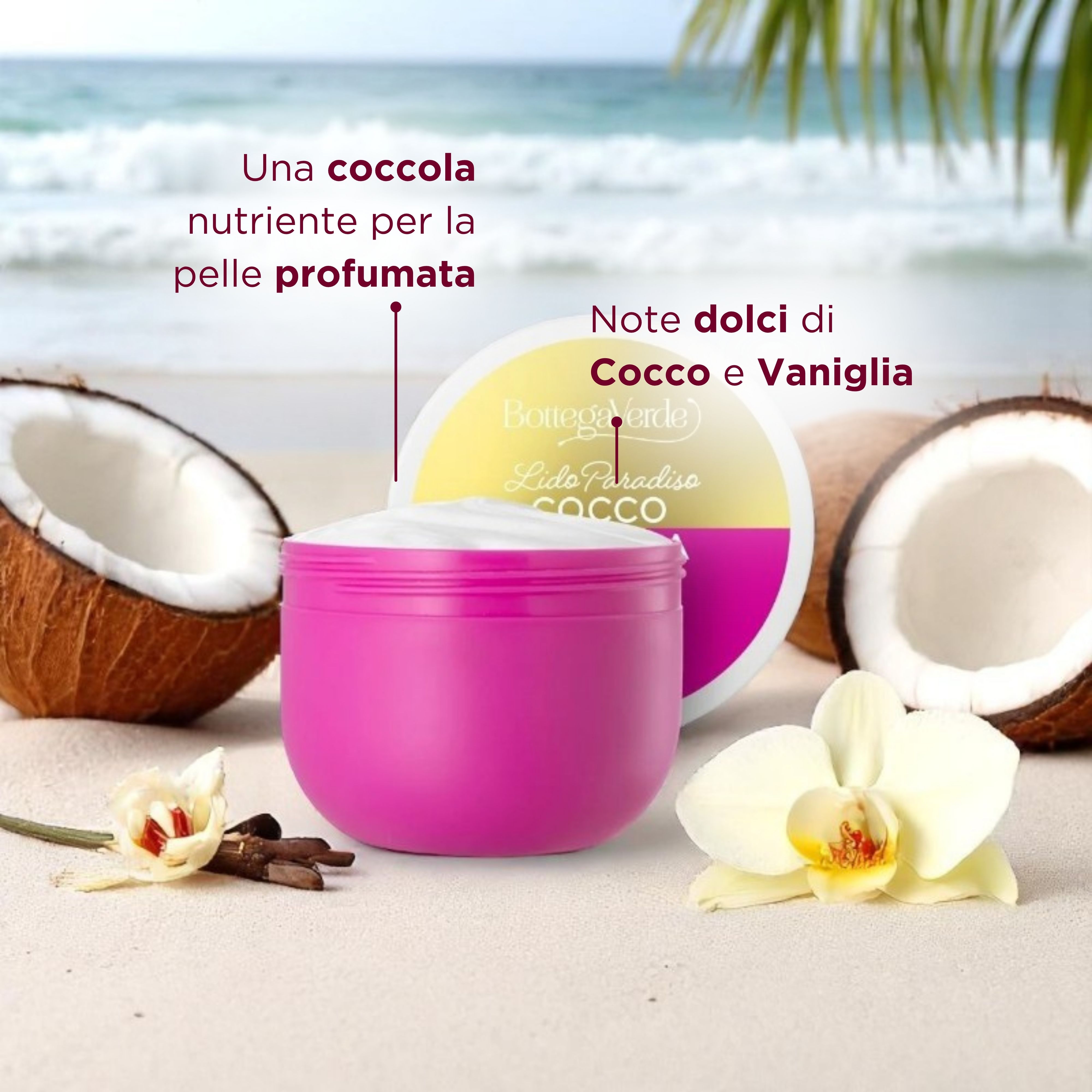 Lido Paradiso - Cocco e Vaniglia - Crema corpo con latte di Cocco e Monoi di Tahiti
