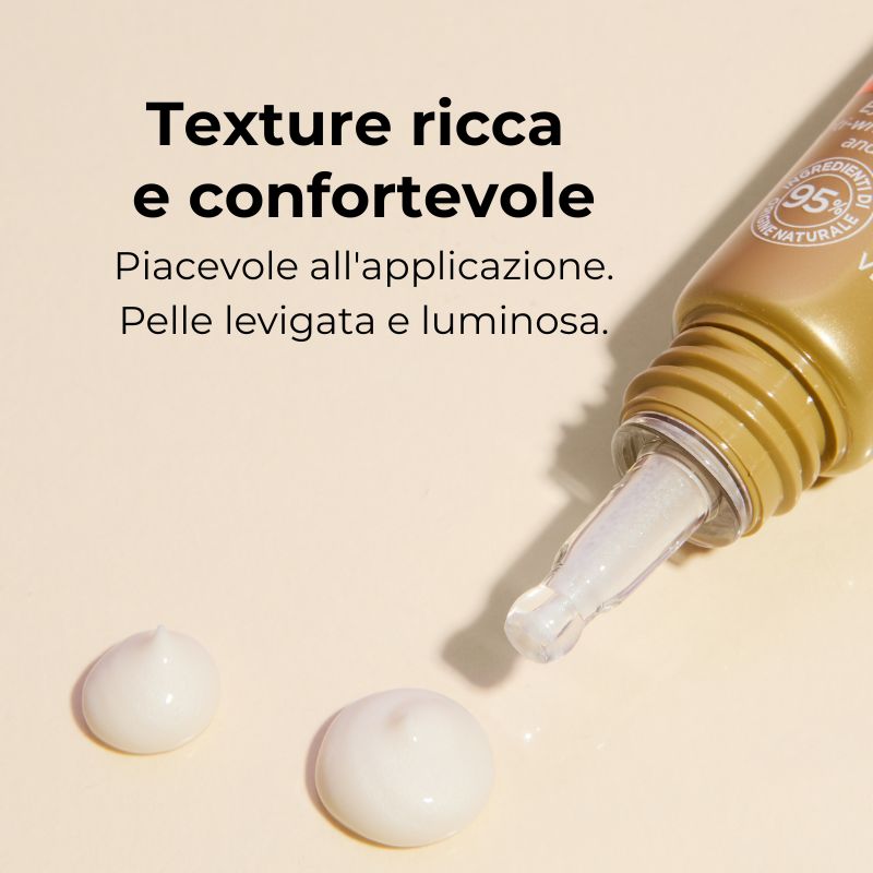 Pistilli di Zafferano - L'Elisir  oro - Contorno occhi - antirughe anti borse e occhiaie - con SAFFRON-IDE PRO AGE<TM/> con Ceramidi e iperfermentato di Zafferano