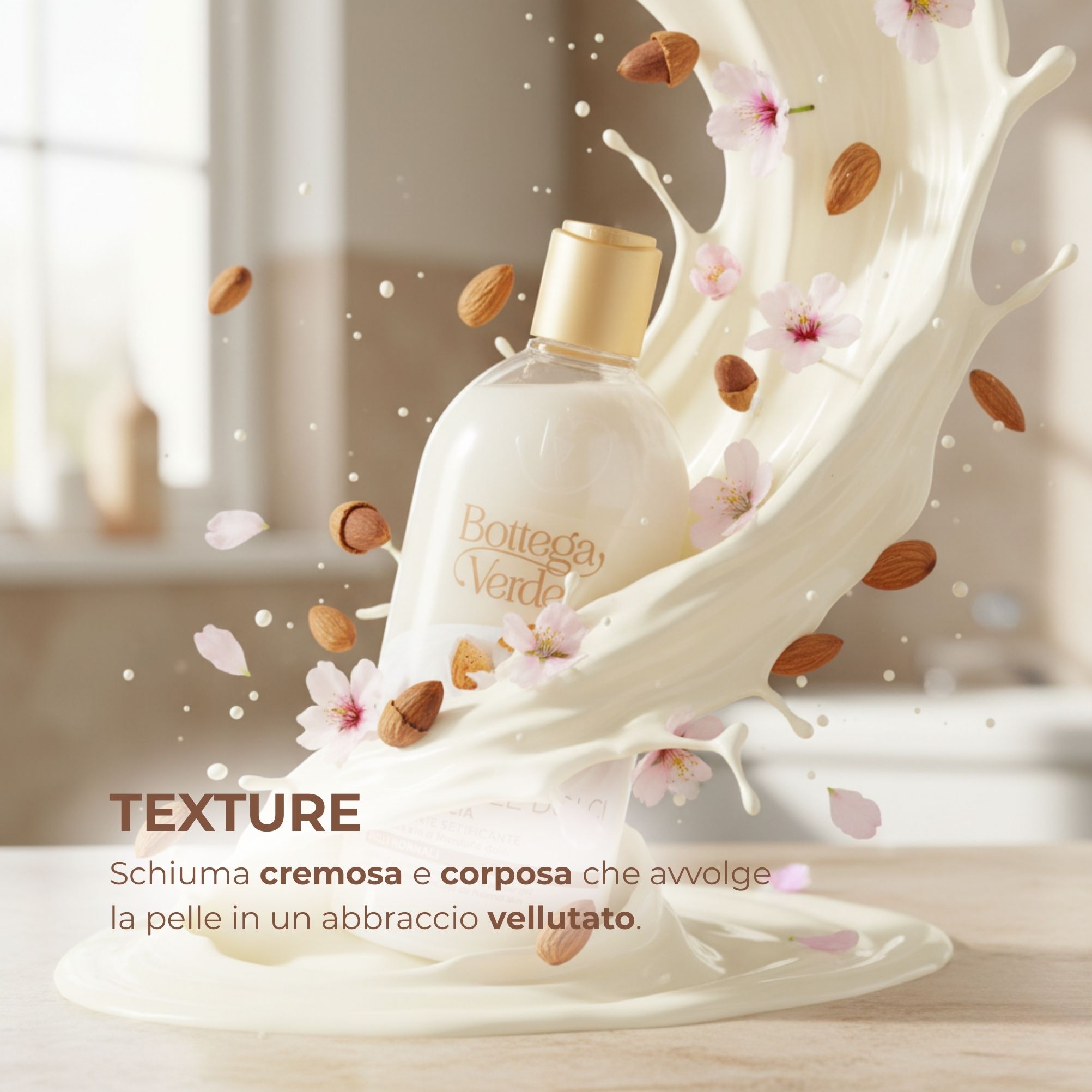 MANDORLE DOLCI - Bagnodoccia - addolcente setificante - con latte e olio di Mandorle dolci - pelli normali