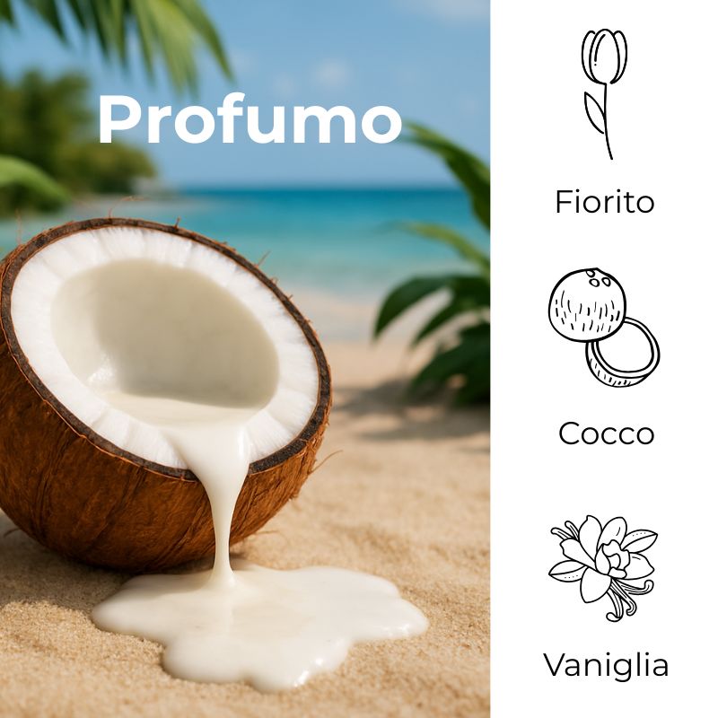 SOL Cocco + Attivatore di abbronzatura - Acqua corpo spray solare - esalta l'abbronzatura - idratante anti-sale - con Latte di Cocco - senza filtro solare