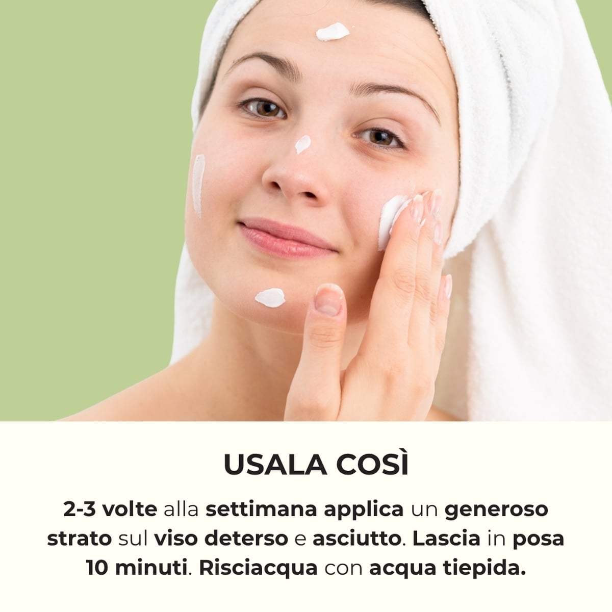 Estratti di bellezza - Maschera mousse - con succo di Cetriolo e The Matcha (50 ml) - riequilibrante detox