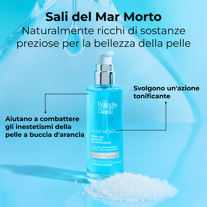 Mar Morto - Siero gel booster di idratazione - con Hyaluron Complex e Sali del Mar Morto - idratazione immediata e prolungata