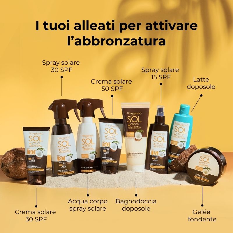 SOL Cocco + Attivatore di abbronzatura - Gelée fondente - esalta l'abbronzatura - con latte di Cocco e Lumipod<TM/>- senza filtri solari