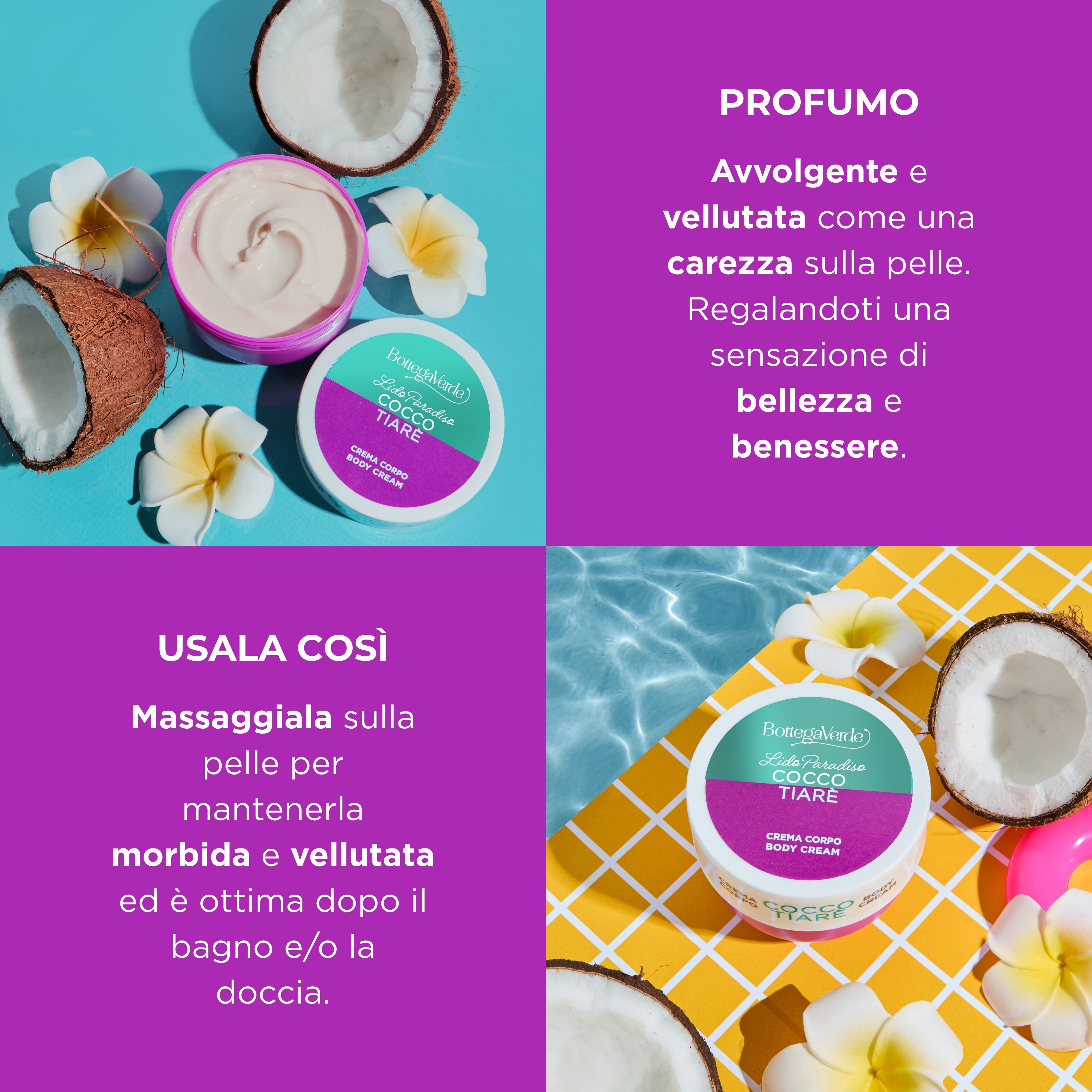 Lido Paradiso - Cocco e Tiarè - Crema corpo con latte di Cocco e Monoi di Tahiti