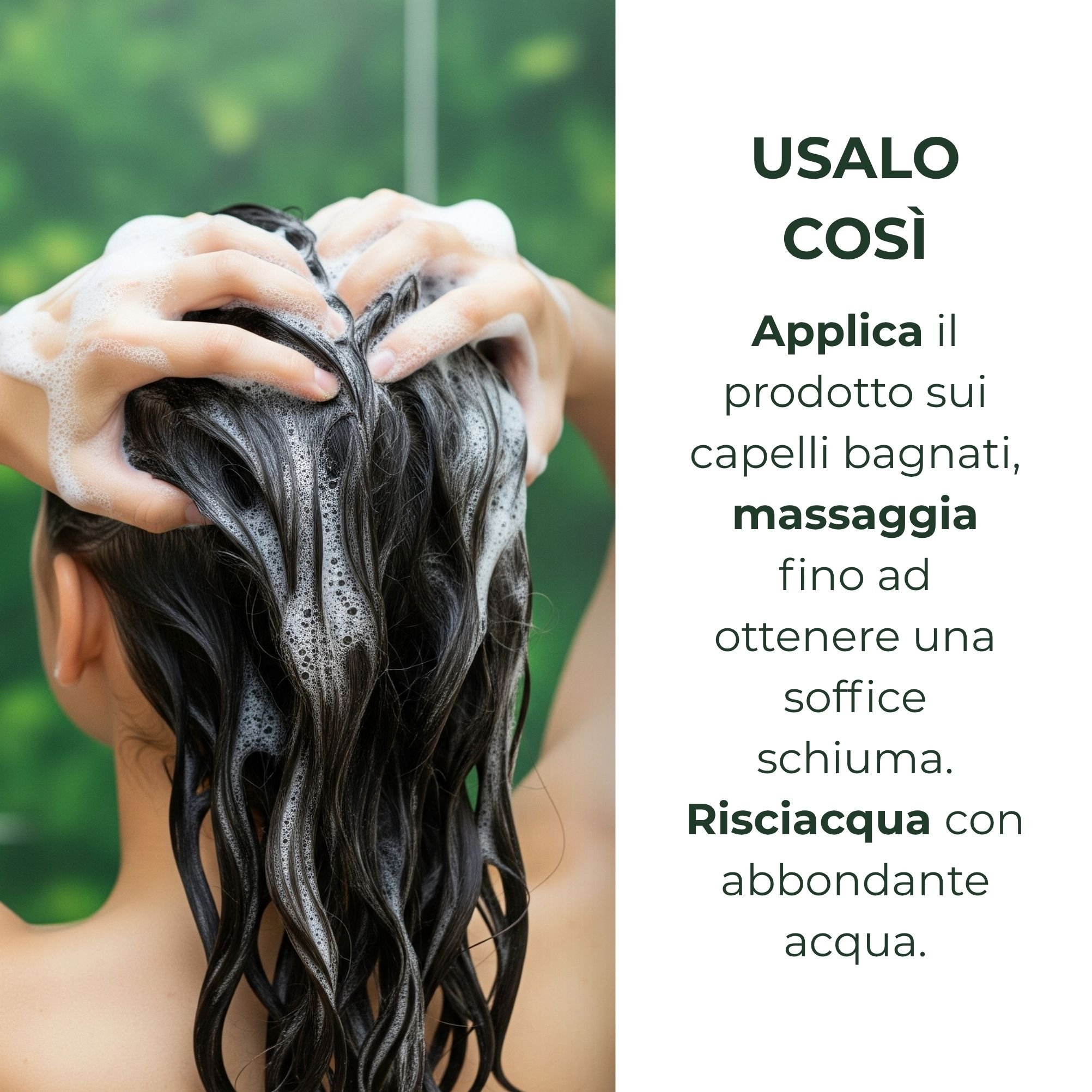 Mela verde e Lime - Shampoo purificante - leggerezza lunga durata- con succo di Mela verde e Lime - capelli normali tendenti ad ingrassarsi