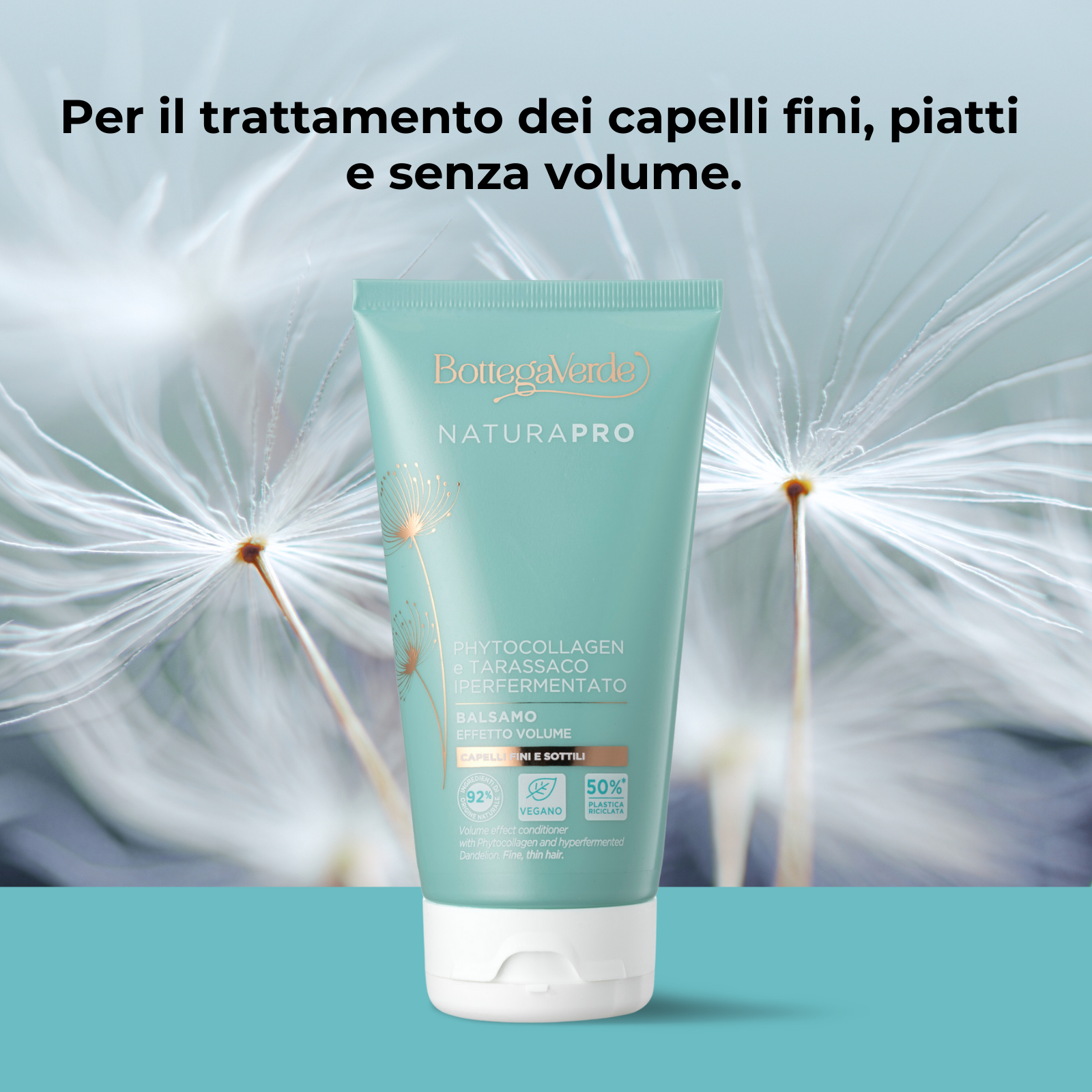 Phytocollagen e Tarassaco iperfermentato - Balsamo - effetto volume - capelli fini e sottili