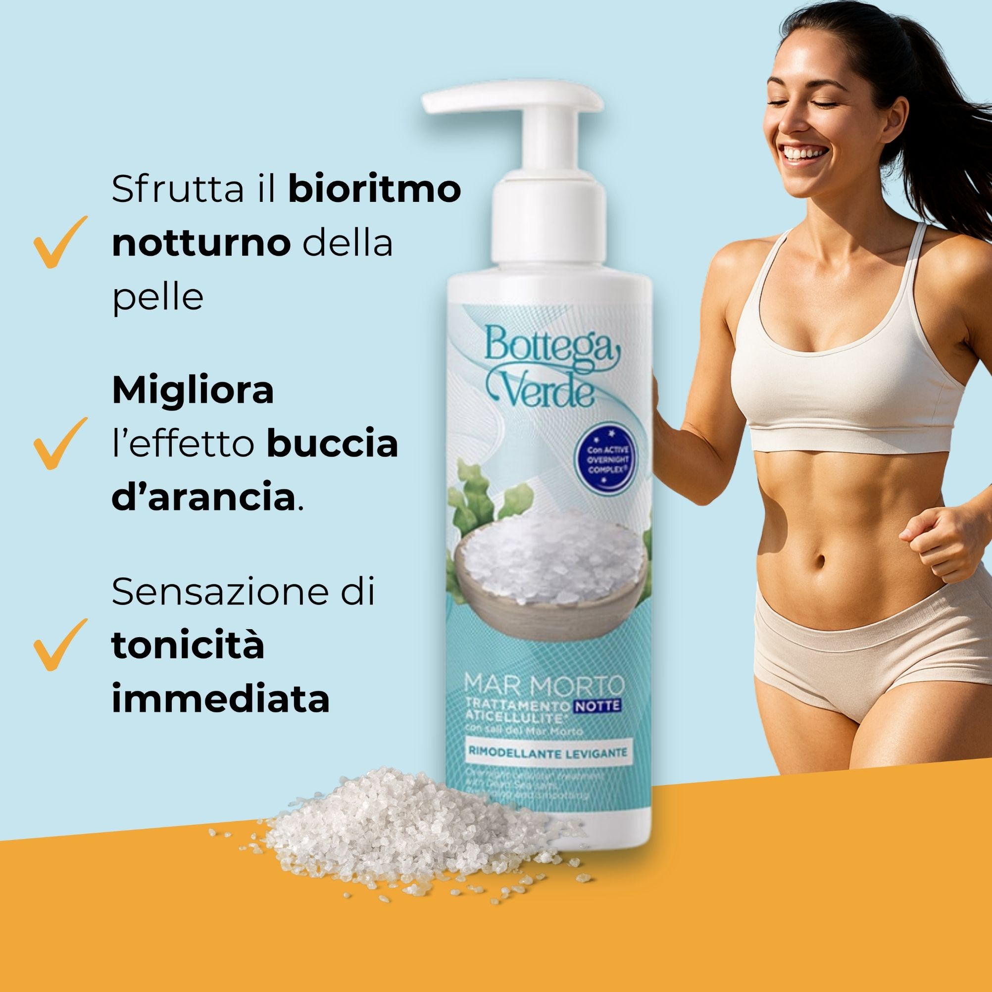 Mar Morto - Trattamento notte anticellulite* - con sali del Mar Morto - rimodellante levigante