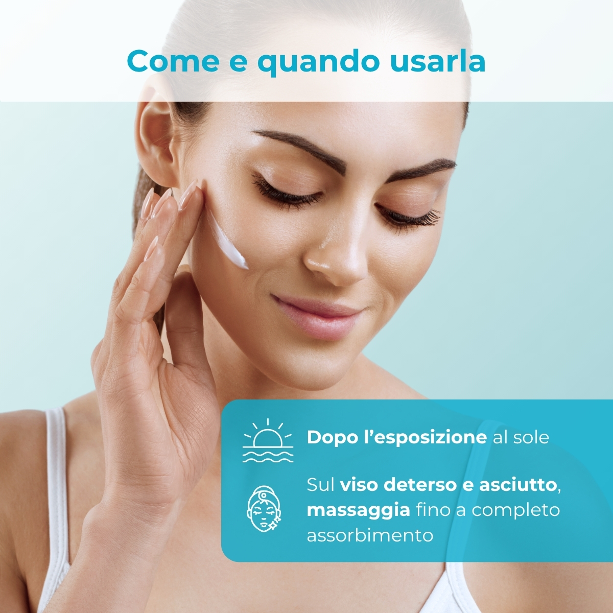 SOL Aloe Acido Ialuronico - Crema doposole viso - super idratante - con succo di Aloe iperfermentato e Acido Ialuronico - 48h* di idratazione - idratazione immediata e prolungata