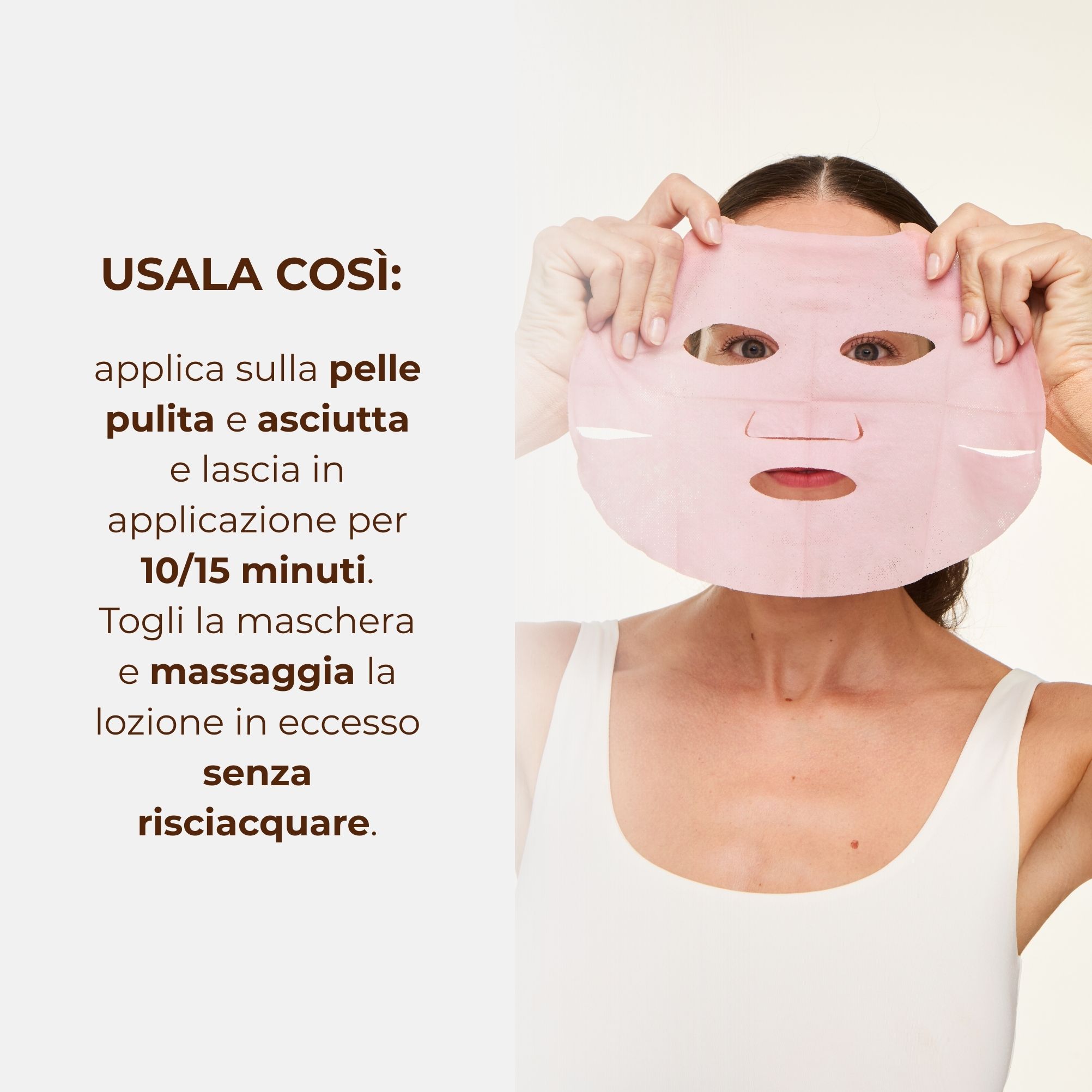 Linfa di Vite - La maschera sublime - Maschera viso in cellulosa da fibre della vite - azione efficacia antirughe con 1 applicazione - 2-PEPTIDE LINFA COMPLEX <TM/> con Peptidi e Linfa di Vite  - tutti i tipi di pelle