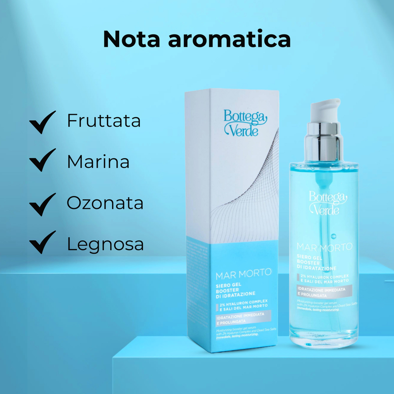 Mar Morto - Siero gel booster di idratazione - con Hyaluron Complex e Sali del Mar Morto - idratazione immediata e prolungata