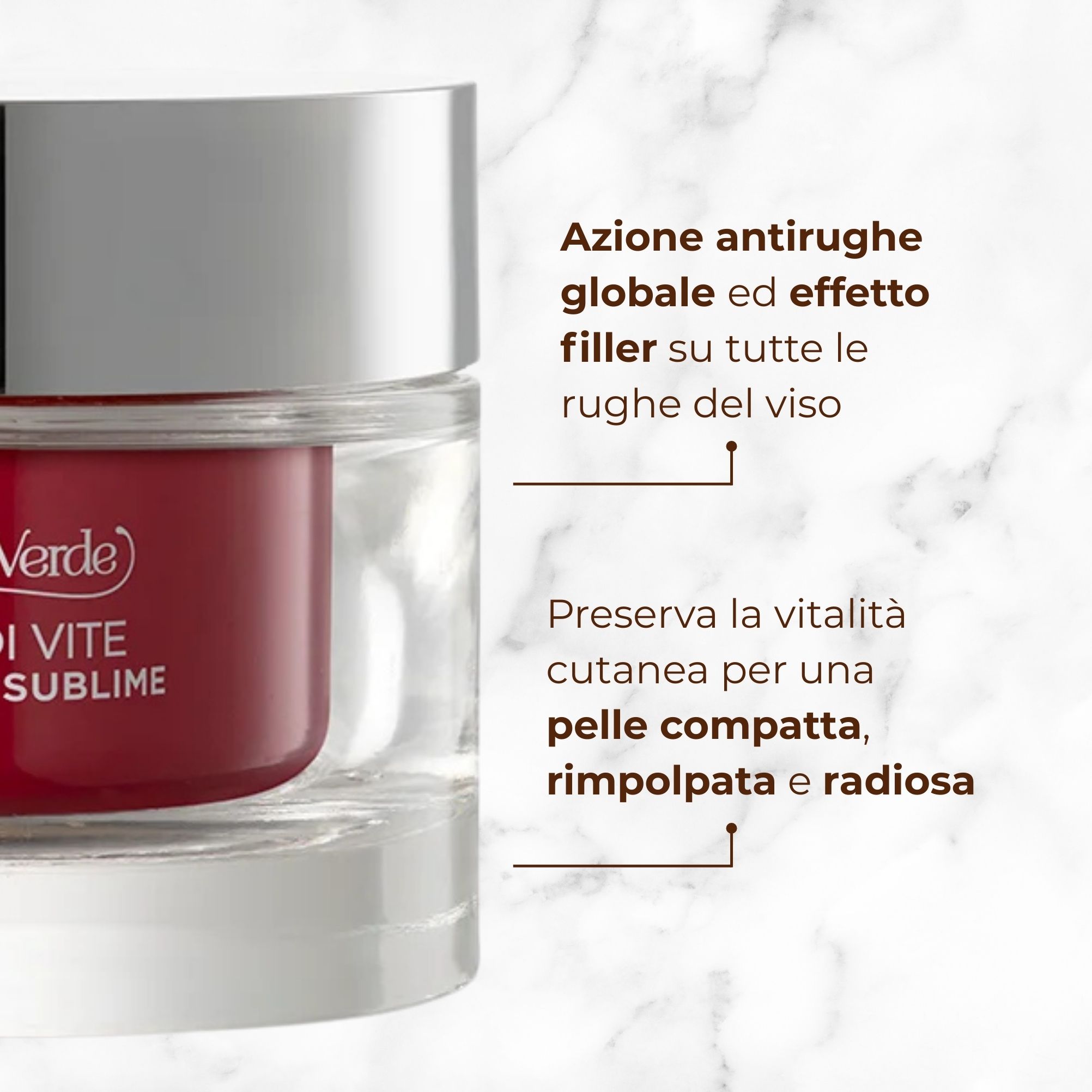 Linfa di Vite - La crema sublime - RICARICA Trattamento viso antirughe giorno e notte - effetto filler su tutti i tipi di rughe - 2-PEPTIDE LINFA COMPLEX<TM/> con Peptidi e Linfa di Vite - tutti i tipi di pelle