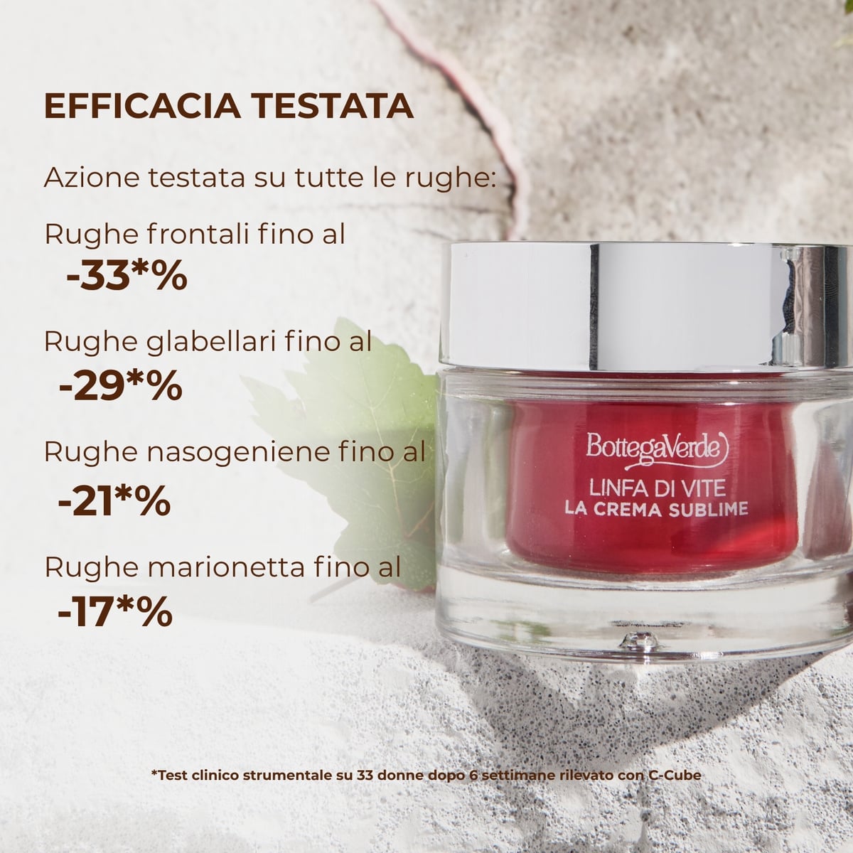 Linfa di Vite - La crema sublime - RICARICA Trattamento viso antirughe giorno e notte - effetto filler su tutti i tipi di rughe - 2-PEPTIDE LINFA COMPLEX<TM/> con Peptidi e Linfa di Vite - tutti i tipi di pelle