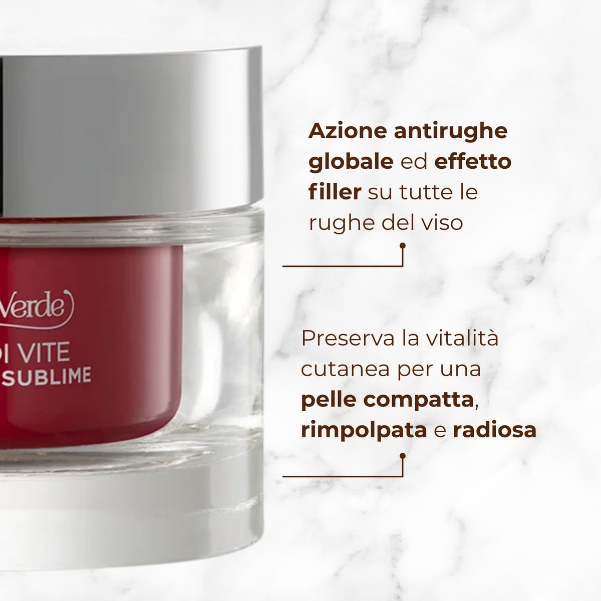 Linfa di Vite - La crema sublime - Trattamento viso antirughe giorno e notte - effetto filler su tutti i tipi di rughe - 2-PEPTIDE LINFA COMPLEX<TM/> con Peptidi e Linfa di Vite - tutti i tipi di pelle