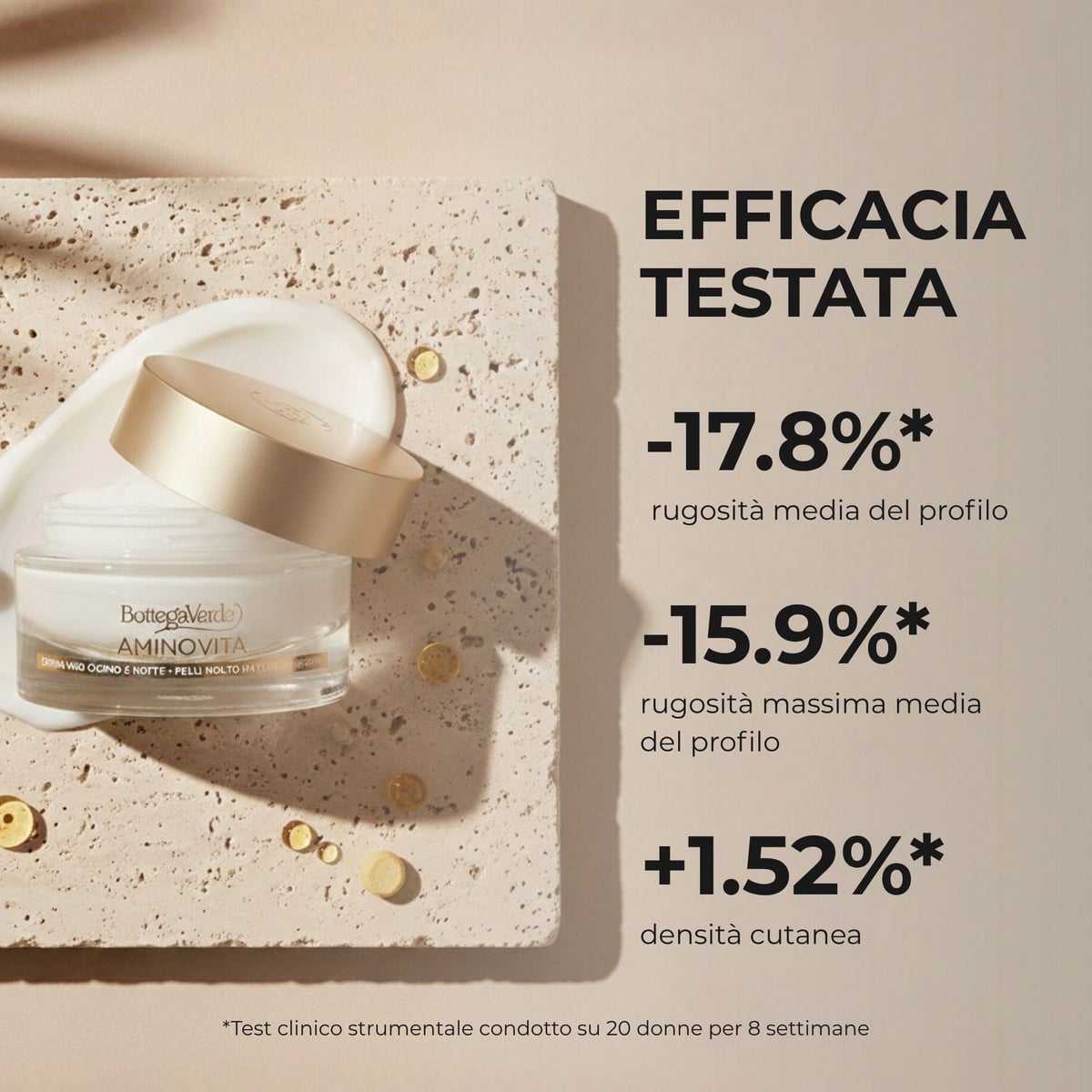 Aminovita - Crema viso giorno e notte - rughe profonde,azione globale* - con Pluridefence&reg; , Peptidi e Ceramidi vegetali  - pelli molto mature ed esigenti