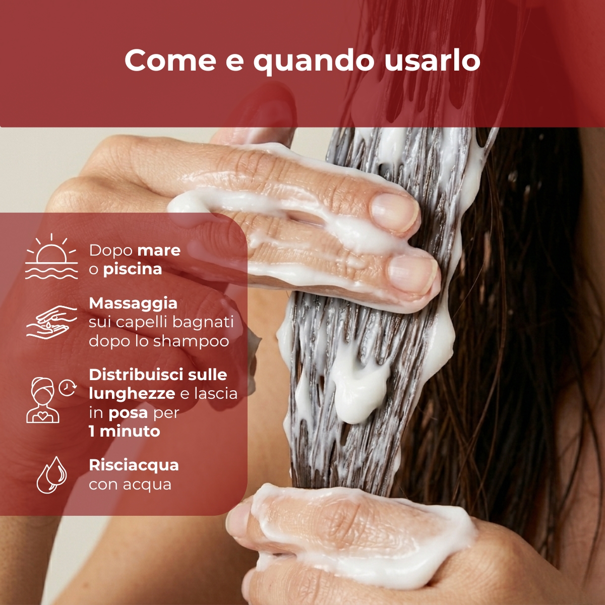 Sol Capelli - Noce verde e Keratina - Crema balsamo doposole - districante protettiva - con olio di Noce verde e Keratina - con filtro UVA/UVB - capelli stressati da sole, mare e cloro