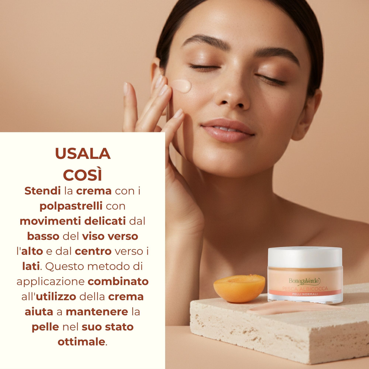 Crema fresca idratante - Pesca e Albicocca - idrata sublima - pelli normali