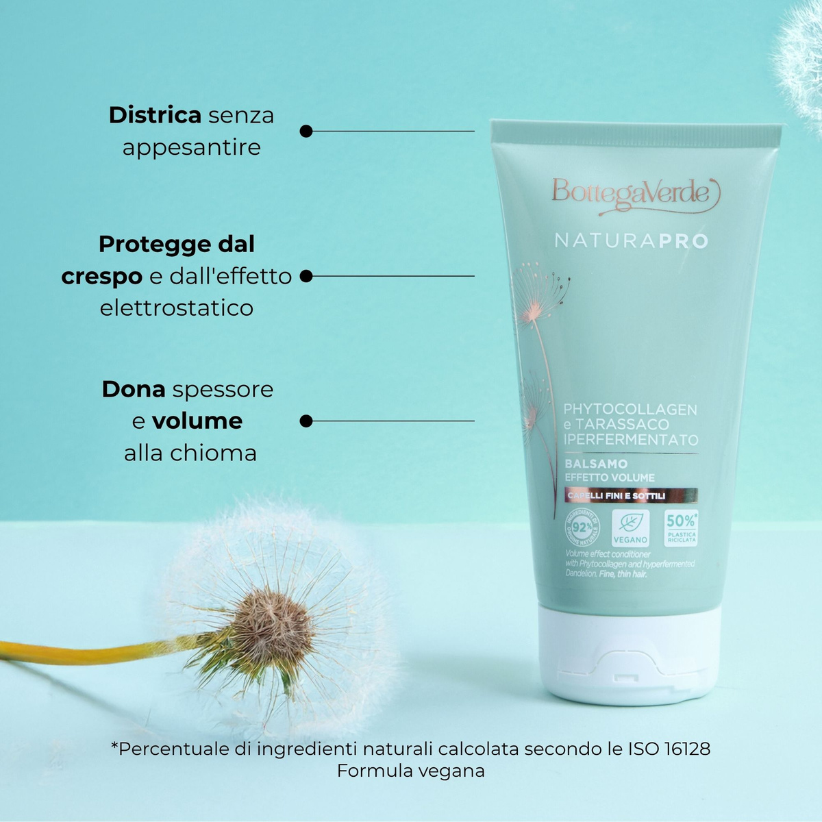 Phytocollagen e Tarassaco iperfermentato - Balsamo - effetto volume - capelli fini e sottili