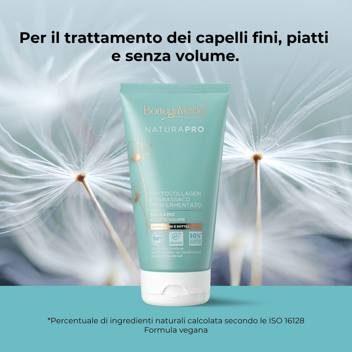 Phytocollagen e Tarassaco iperfermentato - Balsamo - effetto volume - capelli fini e sottili