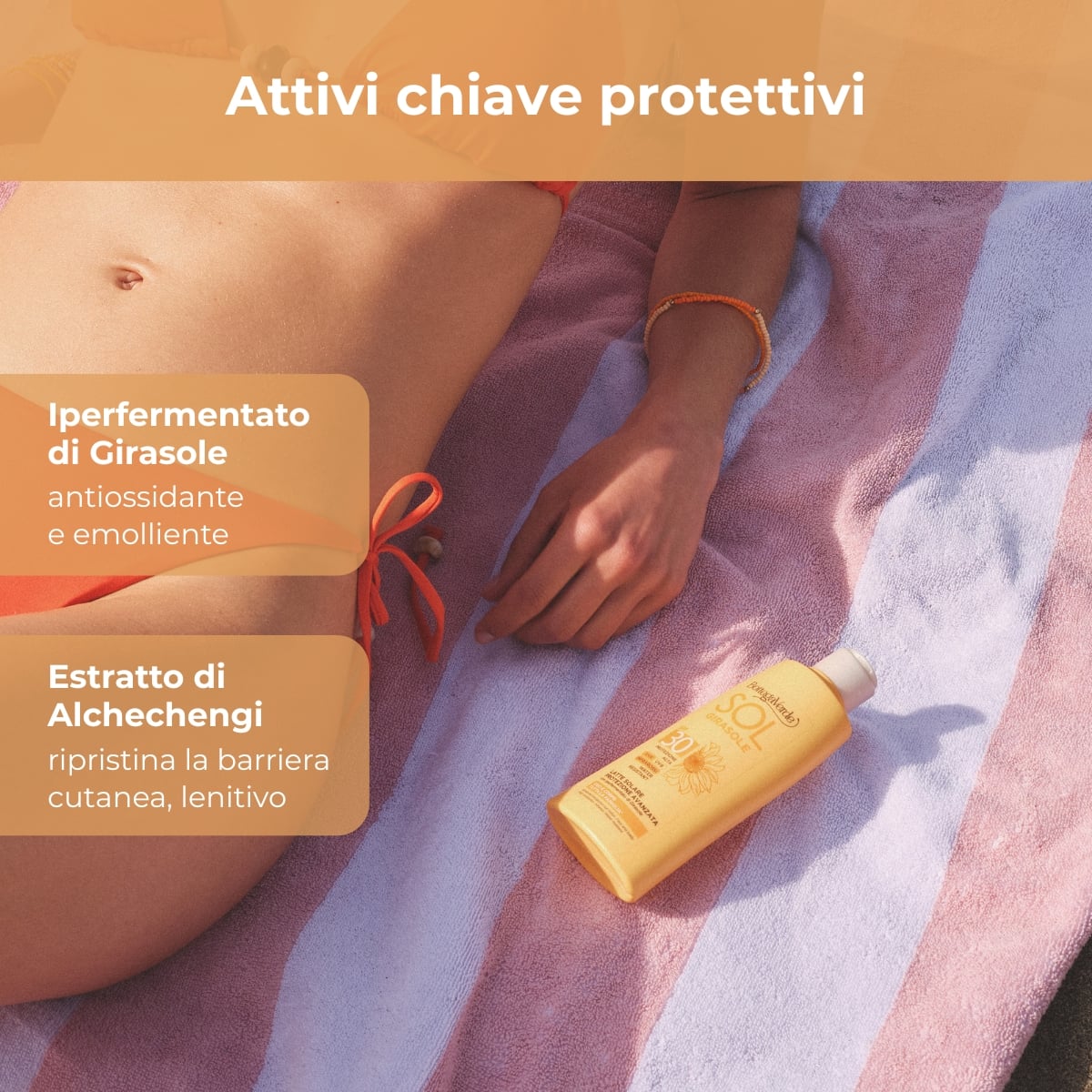 SOL Girasole - Latte solare protezione avanzata - viso e corpo - con iperfermentato di Girasole di Tenuta Bottega Verde(200 ml) - PROTEZIONE ALTA SPF30 - INFRAROSSI - WATER RESISTANT