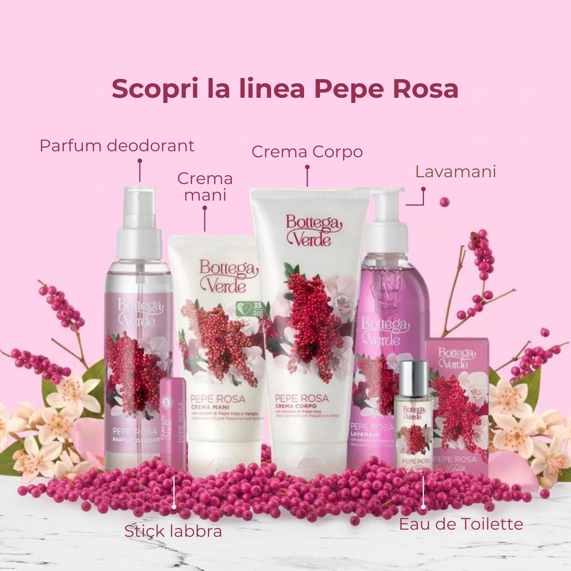Pepe rosa - Bagnodoccia con estratto di Pepe rosa