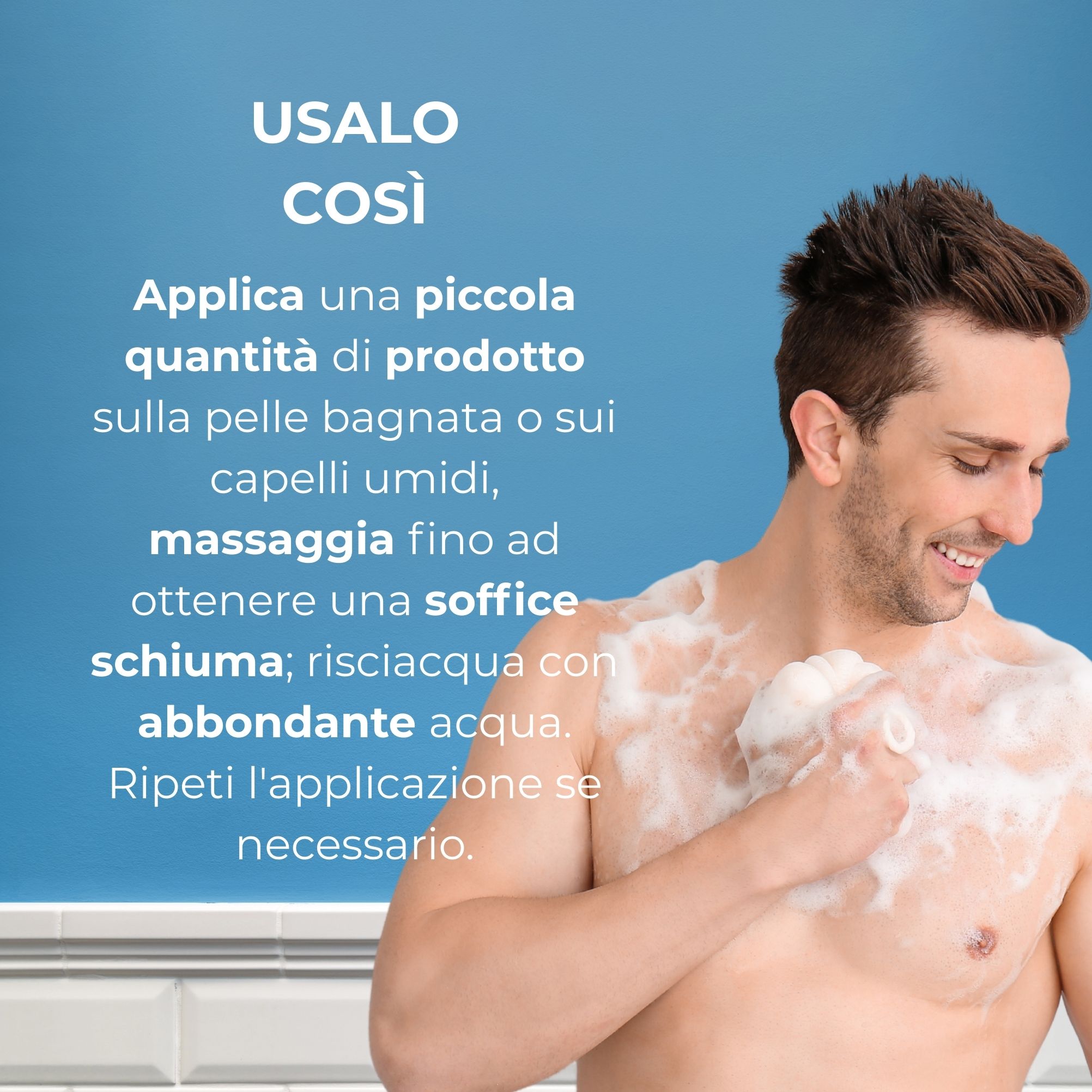 UOMO - Blu d'Acqua - Shampodoccia con sali d'acqua di mare