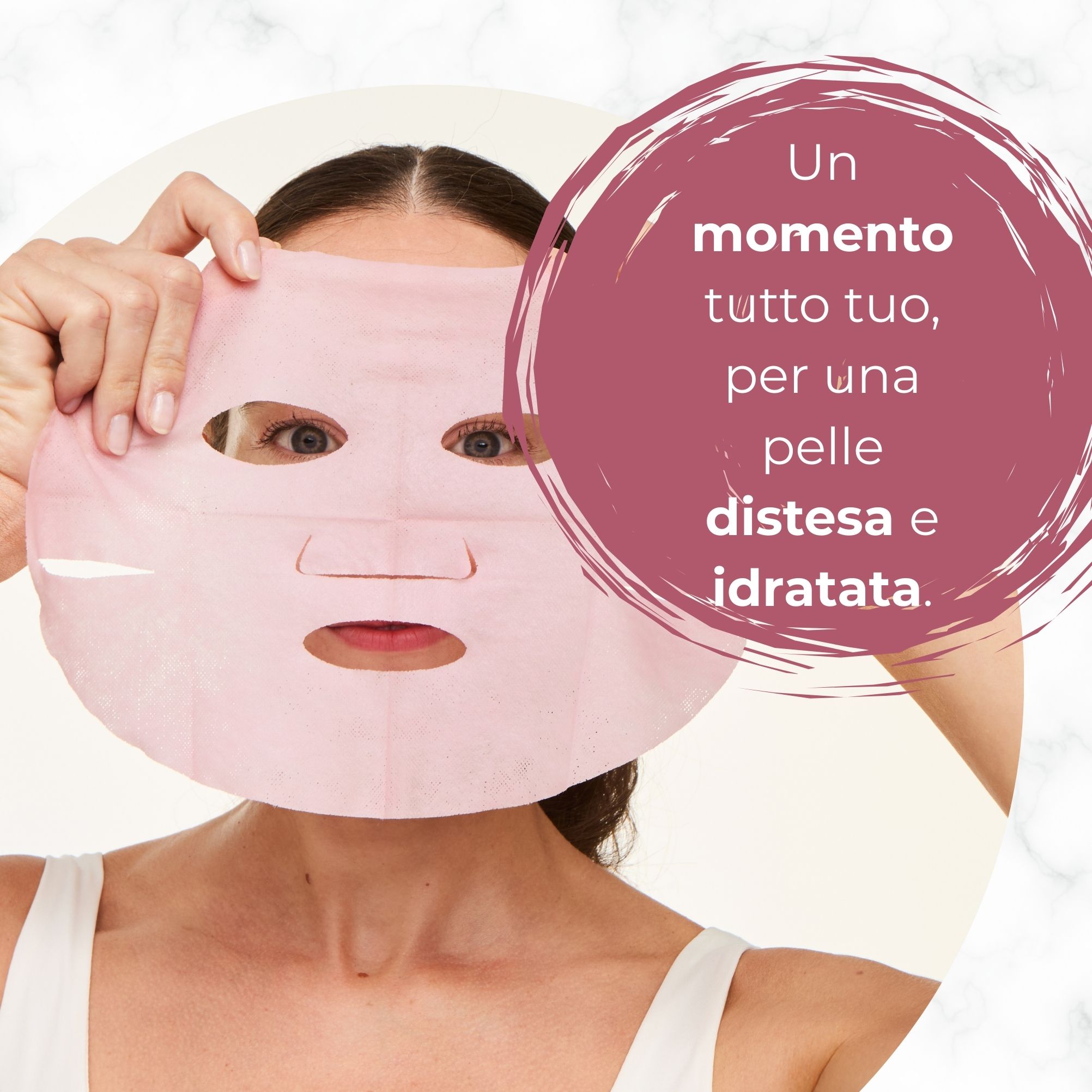 Linfa di Vite - La maschera sublime - Maschera viso in cellulosa da fibre della vite - azione efficacia antirughe con 1 applicazione - 2-PEPTIDE LINFA COMPLEX <TM/> con Peptidi e Linfa di Vite  - tutti i tipi di pelle