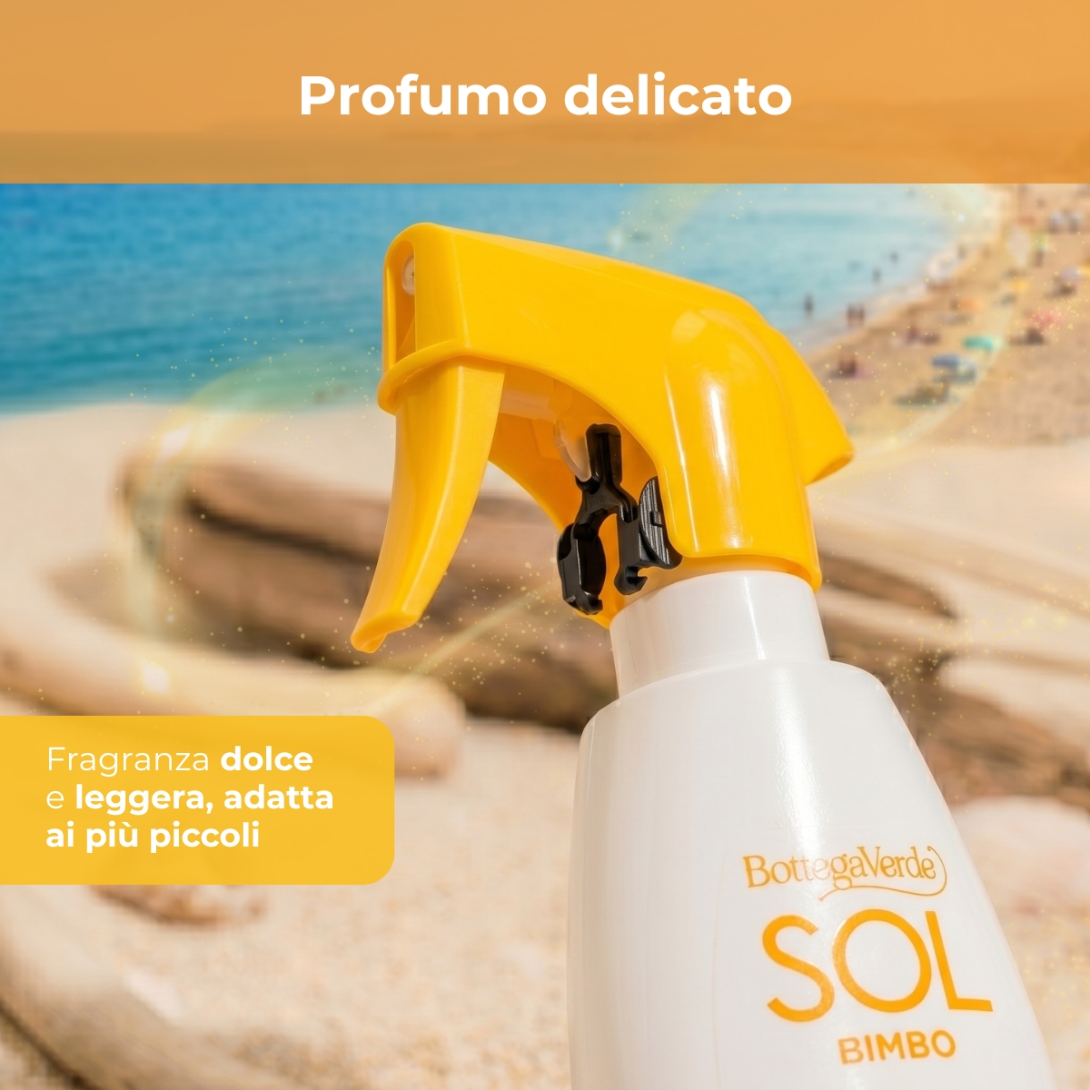 SOL bimbo - Spray solare - antisabbia, resistente all'acqua - con Aloe vera e latte di Mandorle dolci - protezione molto alta SPF50+ (250 ml) - protezione specifica per la pelle dei bambini