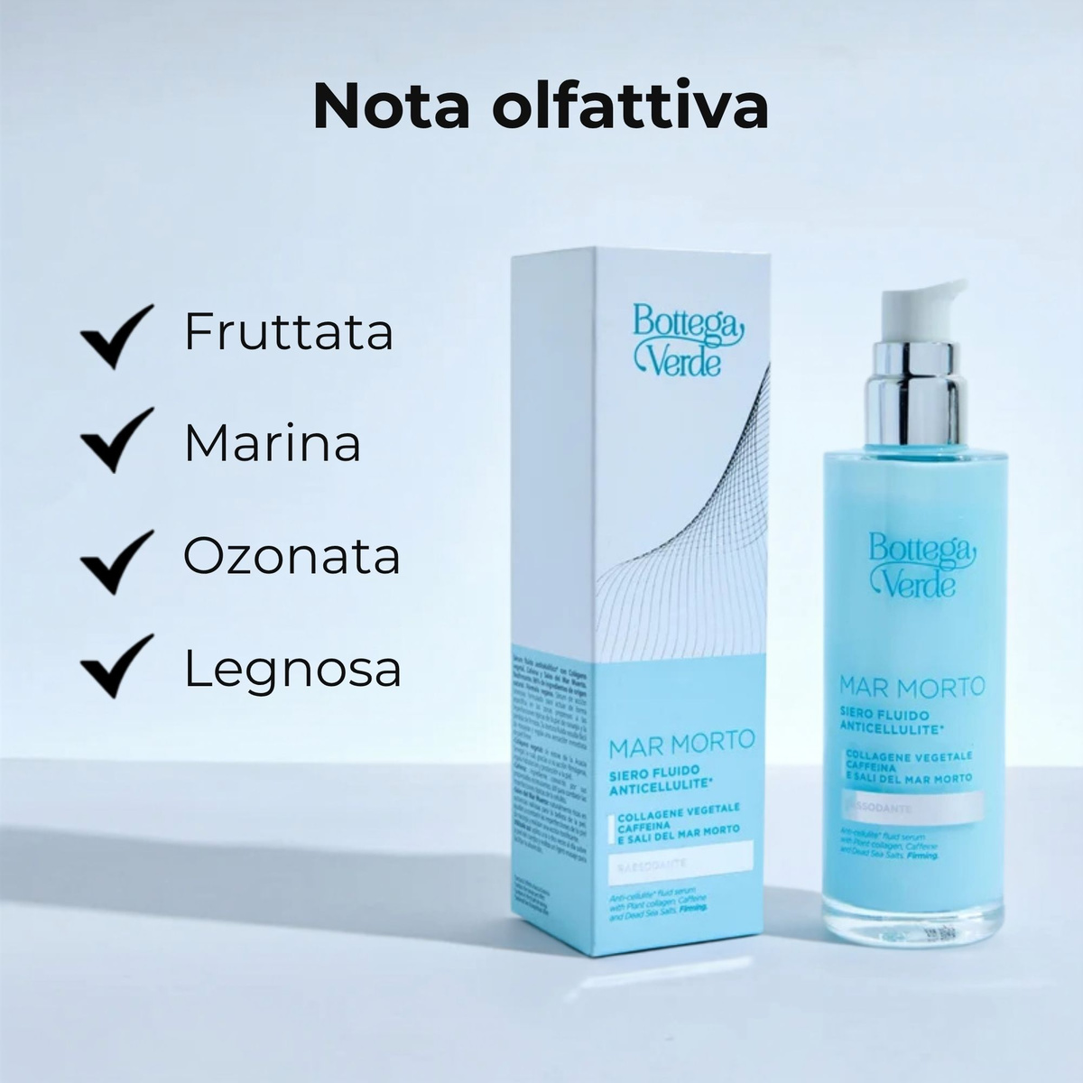 MAR MORTO - Siero fluido anticellulite* - Collagene vegetale, Caffeina e Sali del Mar Morto - rassodante
