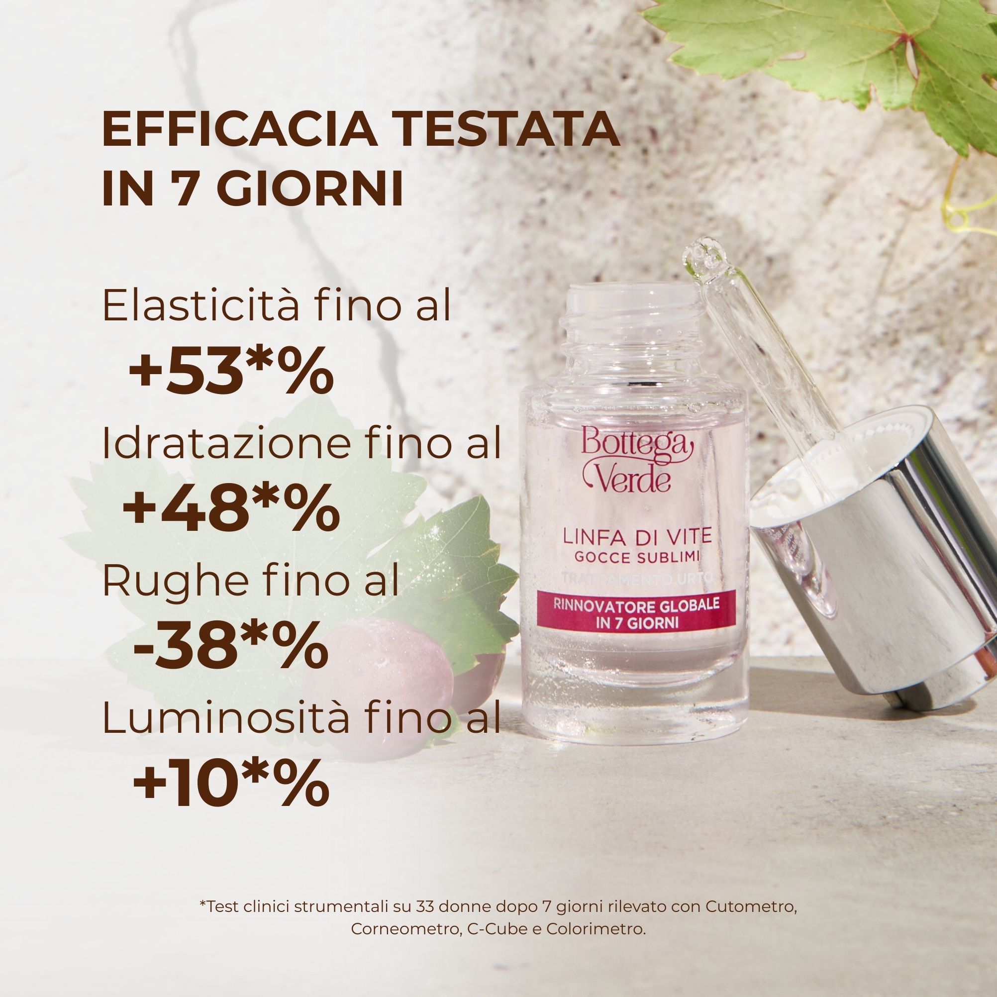 Linfa di Vite - Gocce sublimi - Trattamento urto - rinnovatore globale in 7 giorni - 2-PEPTIDE LINFA COMPLEX<TM/> con Peptidi e Linfa di Vite