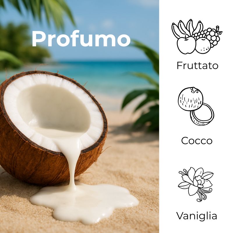 SOL Cocco + Attivatore di abbronzatura - Bagnodoccia doposole - addolcente - con Latte di Cocco e attivatore di abbronzatura - non lava via l'abbronzatura