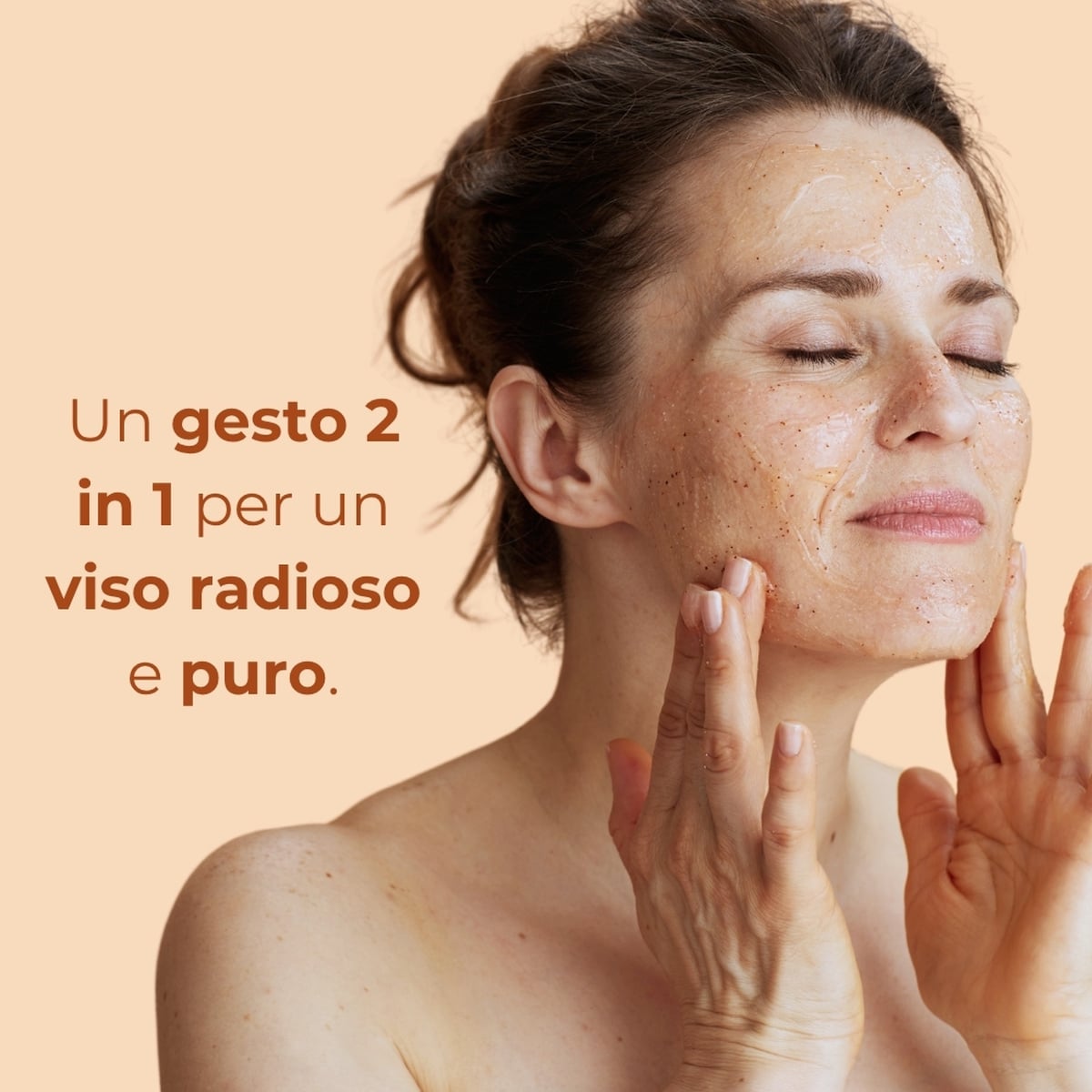 Estratti di bellezza - Scrub Maschera 2 in 1 - Pesca e Albicocca - leviga idrata illumina - pelli normali