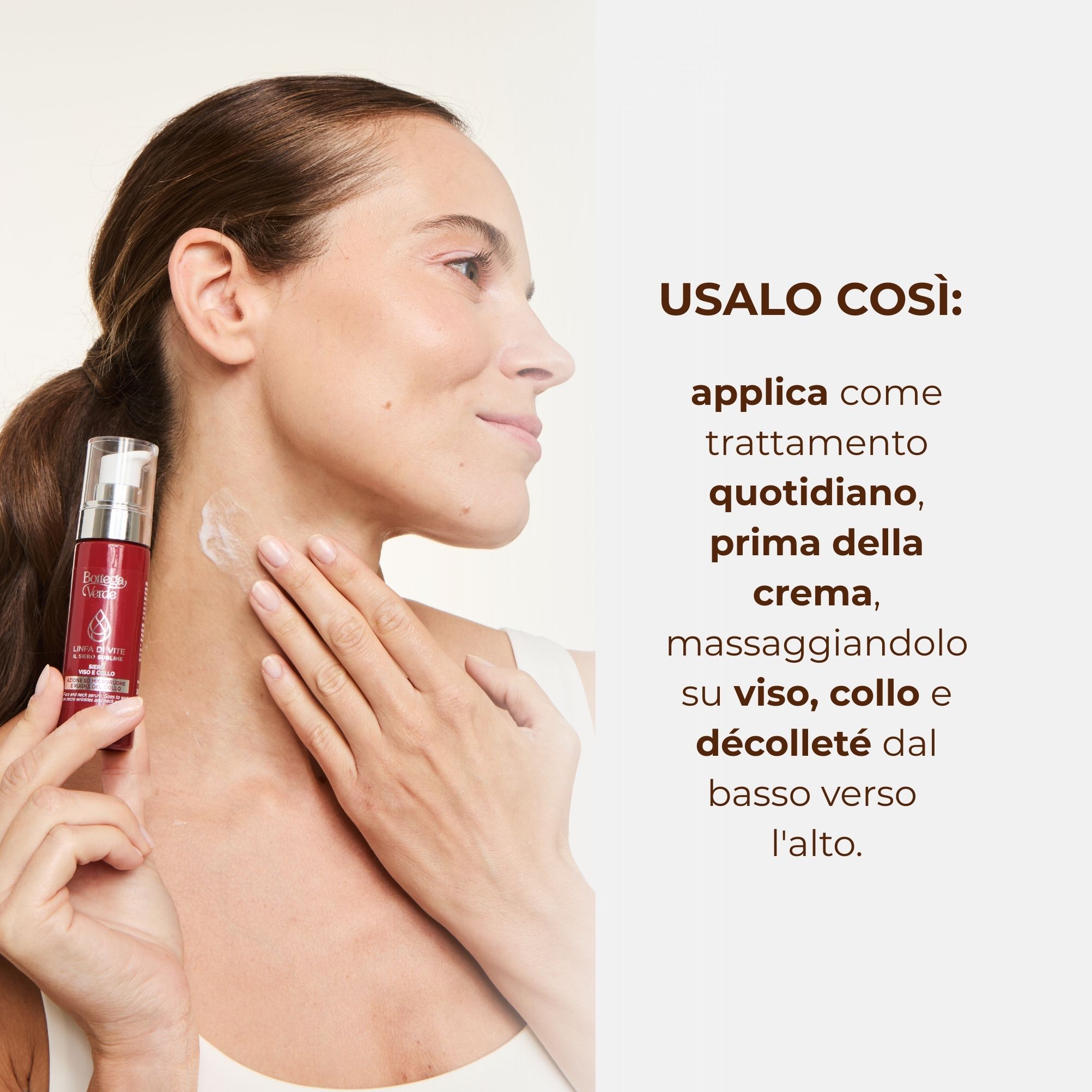 Linfa di Vite - Il Siero sublime - Siero viso e collo - azione su microrughe e rughe del collo - 2-PEPTIDE LINFA COMPLEX<TM/> con Peptidi e Linfa di Vite - tutti i tipi di pelle