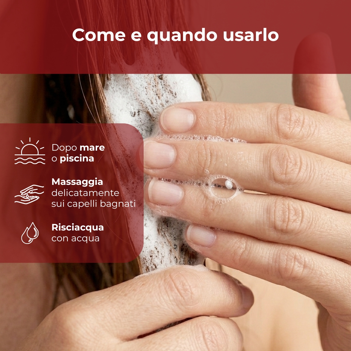 Sol Capelli - Noce verde e Keratina - Shampoo doposole - protettivo ristrutturante - con olio di Noce verde e Keratina - con filtro UV - capelli stressati da sole, mare e cloro