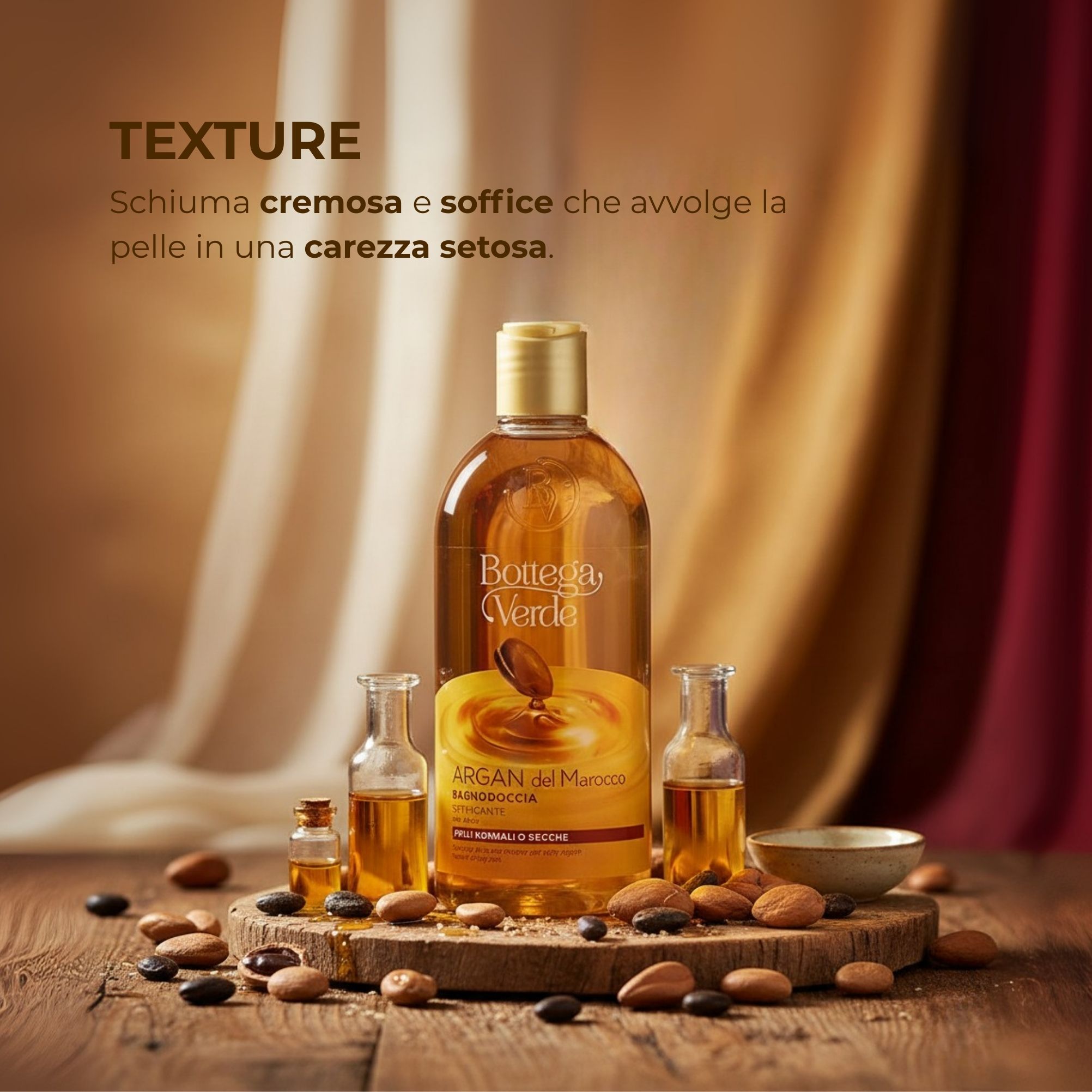 Argan del Marocco - Bagnodoccia -  setificante   - con  Argan - pelli normali o secche