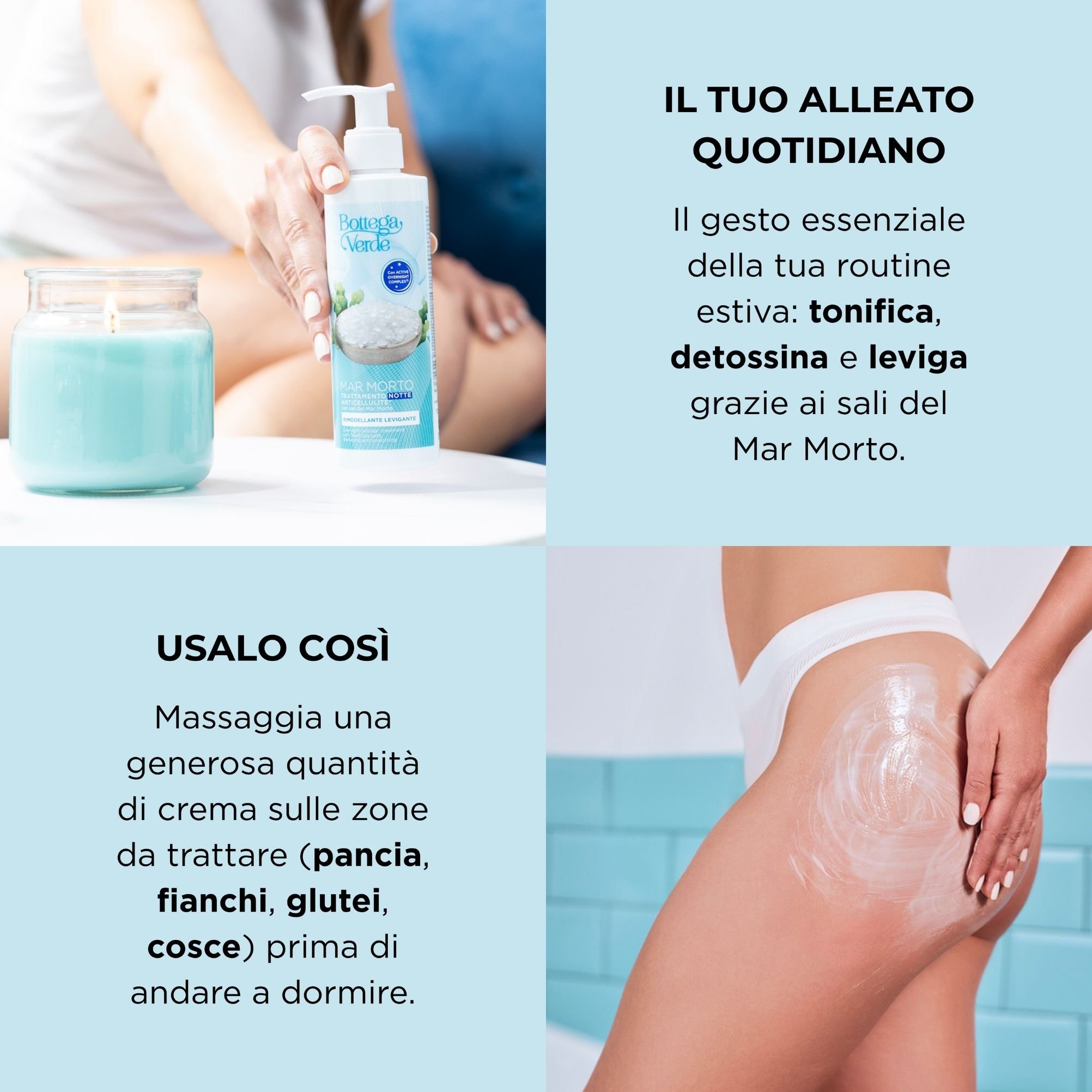 Mar Morto - Trattamento notte anticellulite* - con sali del Mar Morto - rimodellante levigante
