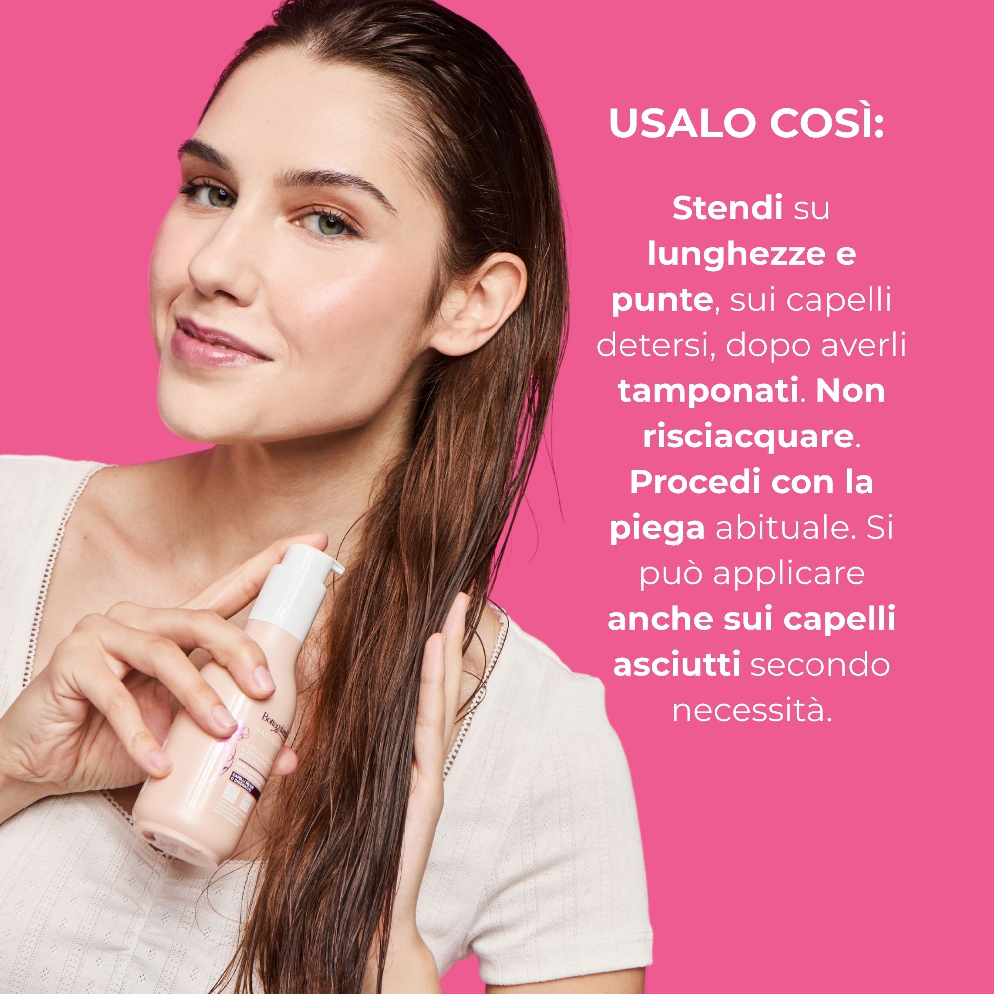 Acido Ialuronico e Iperfermentato di Peonia - Siero senza risciacquo - idratazione sublime - capelli secchi o disidratati