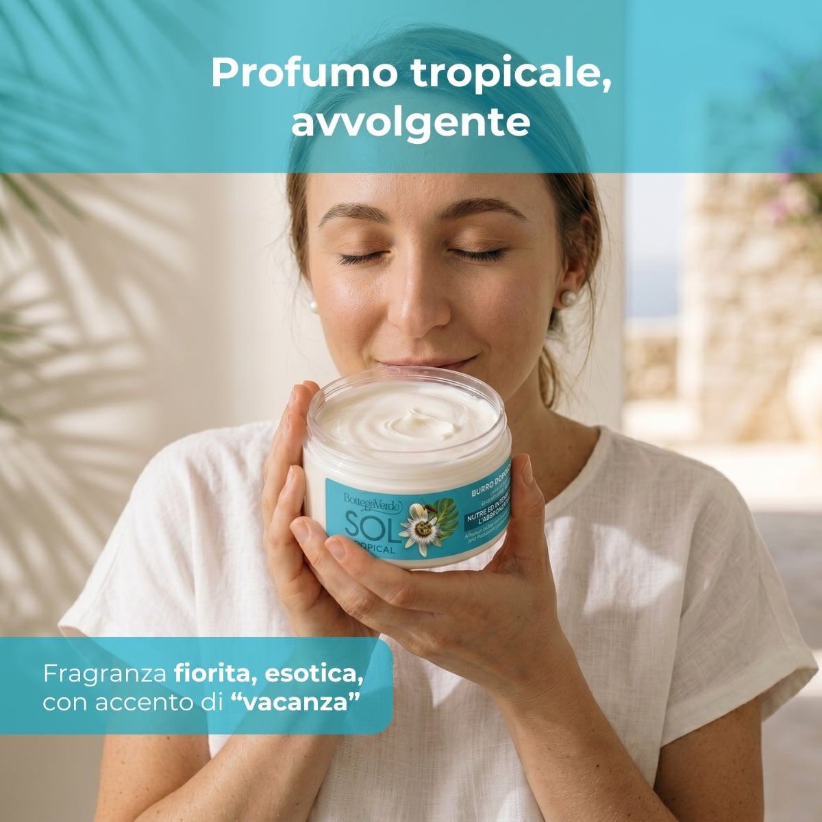 SOL Tropical - Burro doposole - nutre ed intensifica l'abbronzatura - con olio di Noce brasiliana e Maracuja - prolunga l'abbronzatura - texture fondente