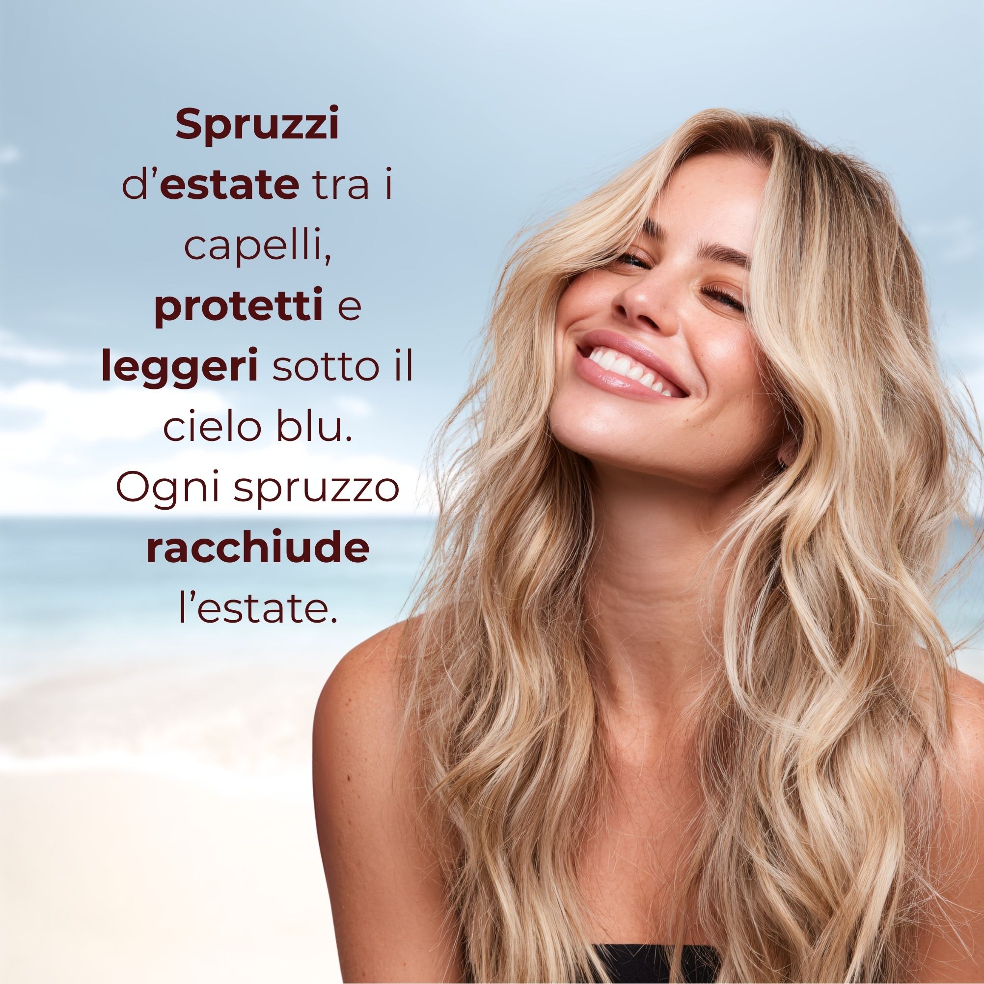 Sol Capelli - Noce verde e Keratina - Spray solare - protettivo anti-crespo - con olio di Noce verde e Keratina - con filtro UVA/UVB - capelli stressati da sole, mare e cloro